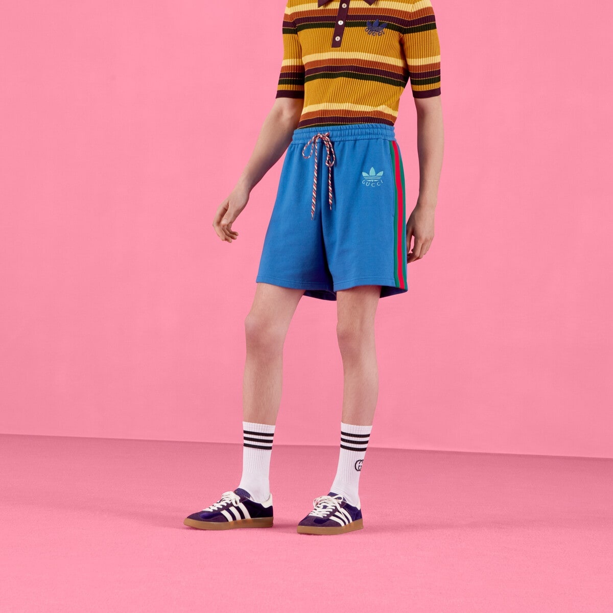 adidas x Gucci cotton jersey shorts - 6