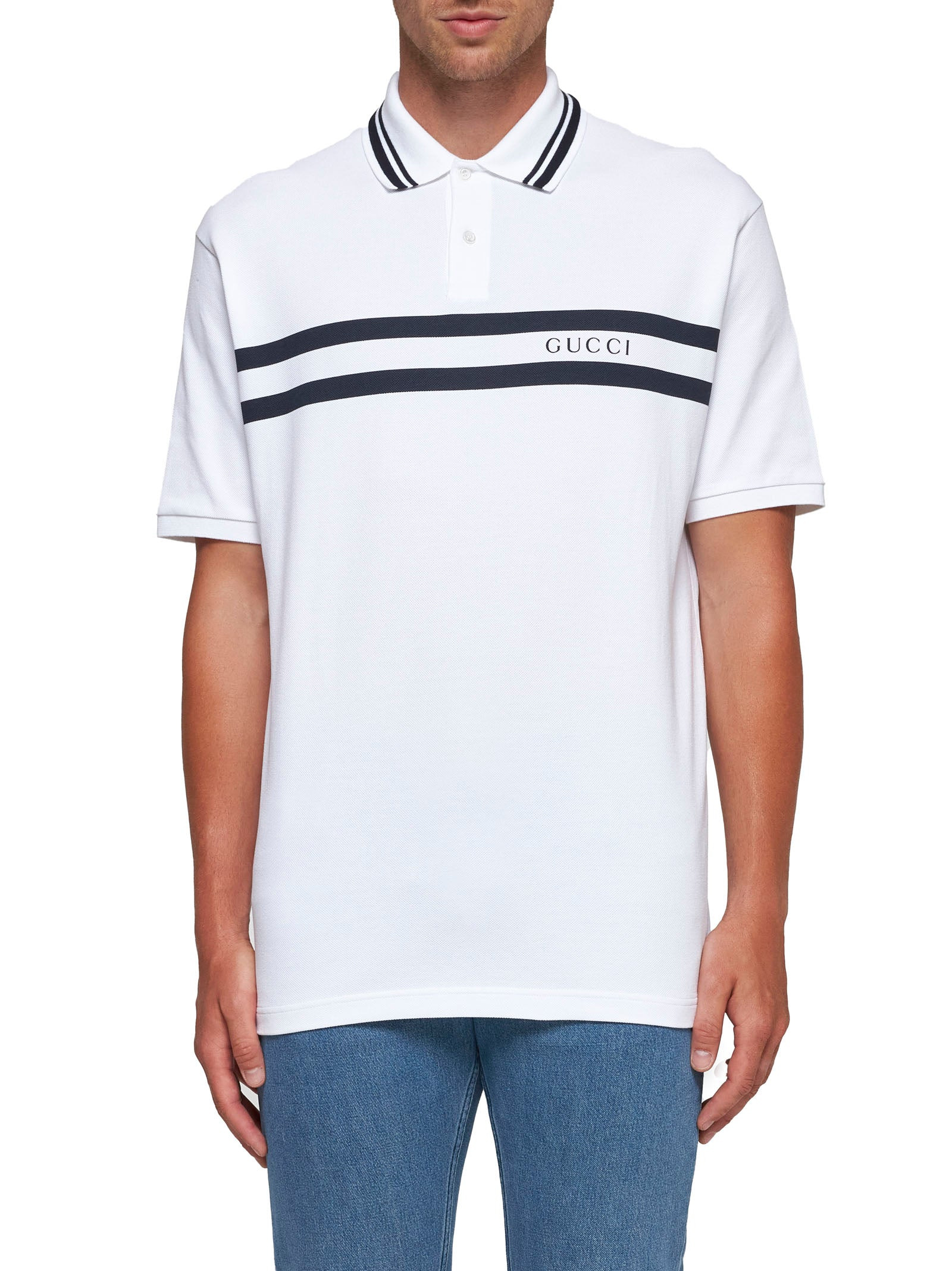 Gucci Men Gg Cotton Piqué Polo - 2
