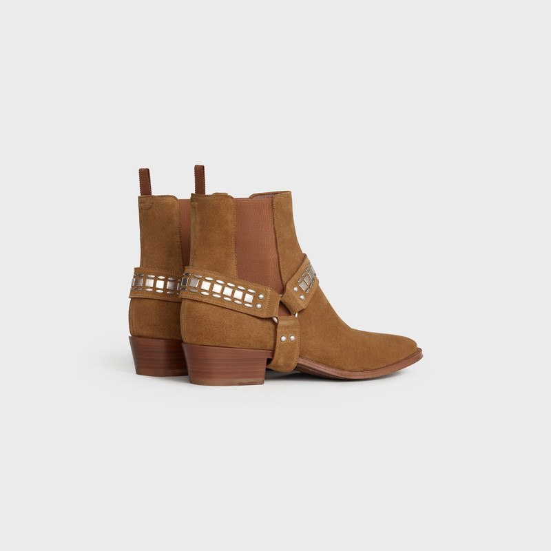 CELINE CAMARGUE BIKER CHELSEA BOOT IN SUEDE CALFSKIN 3