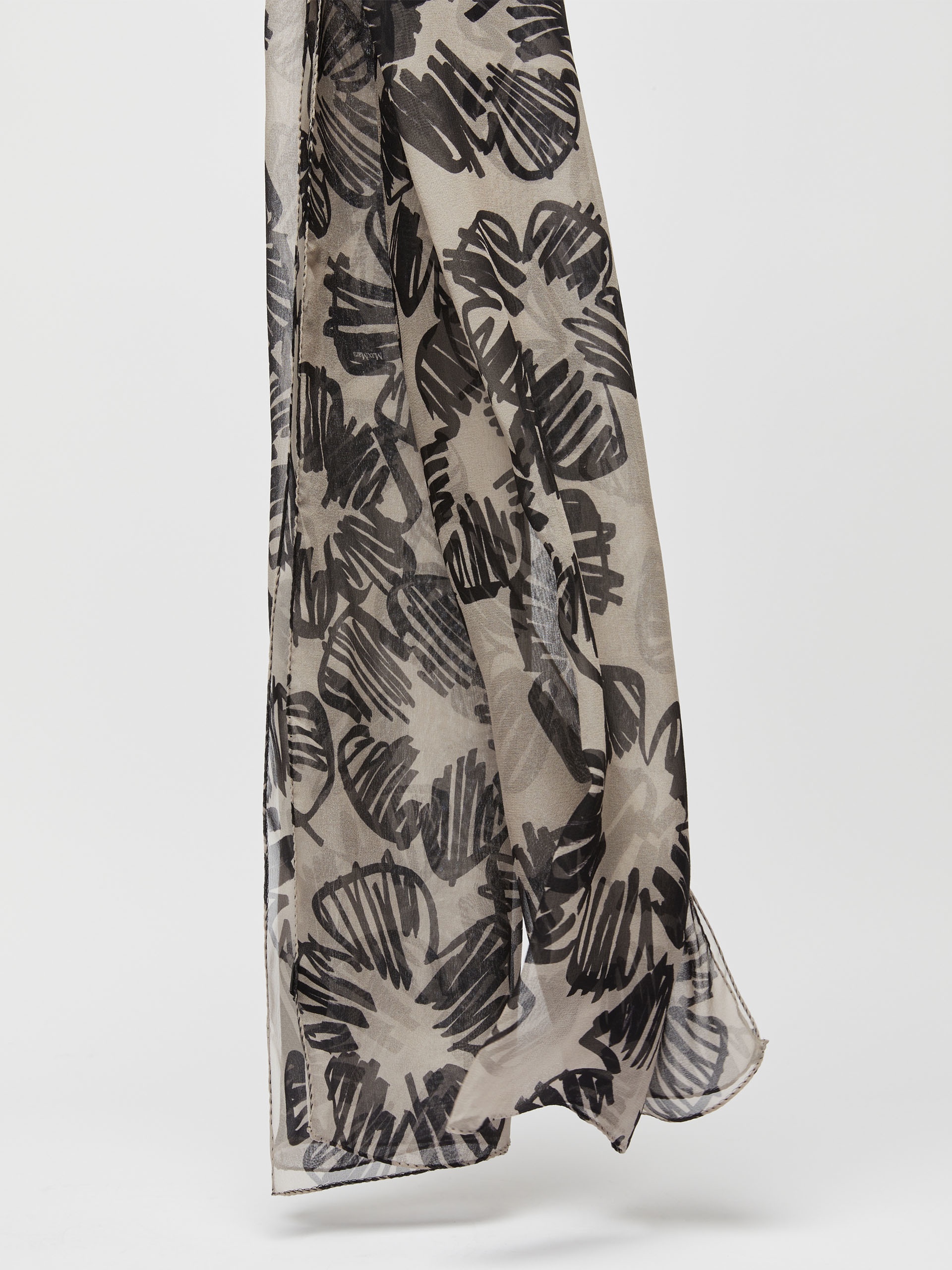 Printed silk stole - 1