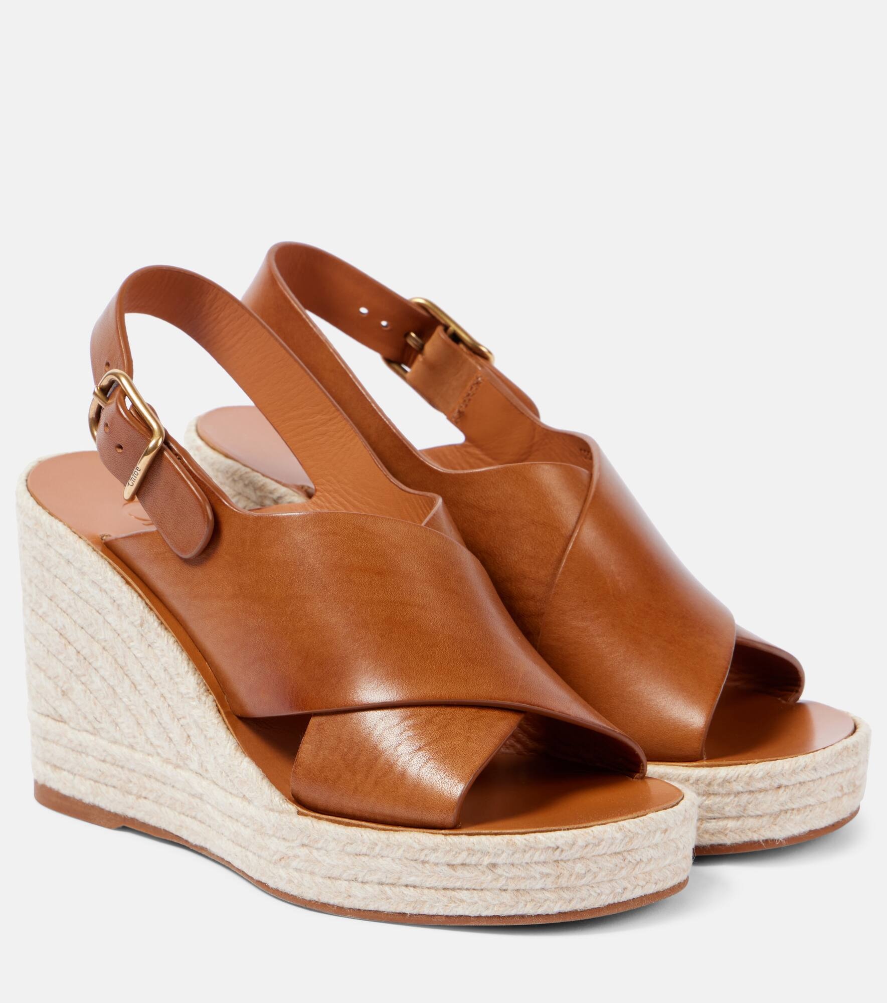 Pary leather espadrille wedges - 1