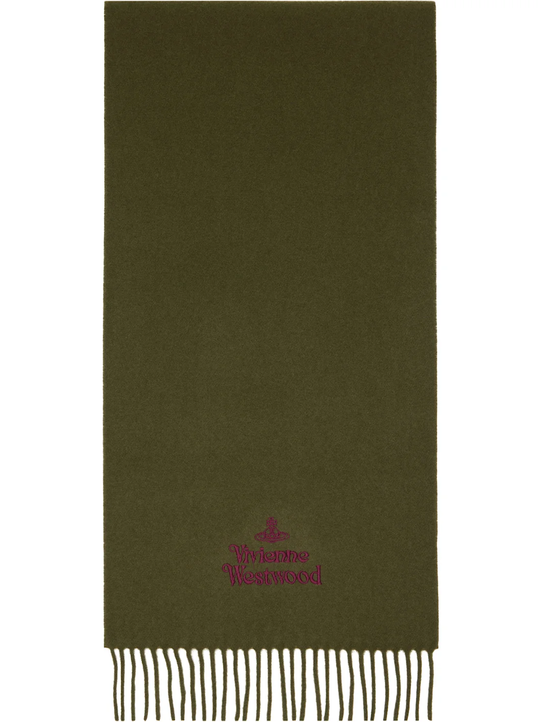 Green Embroidered Scarf - 1