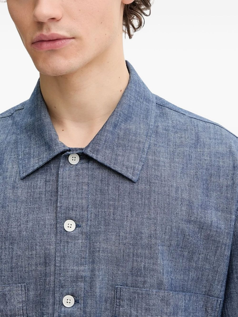 short-sleeve patch-pocket shirt - 3