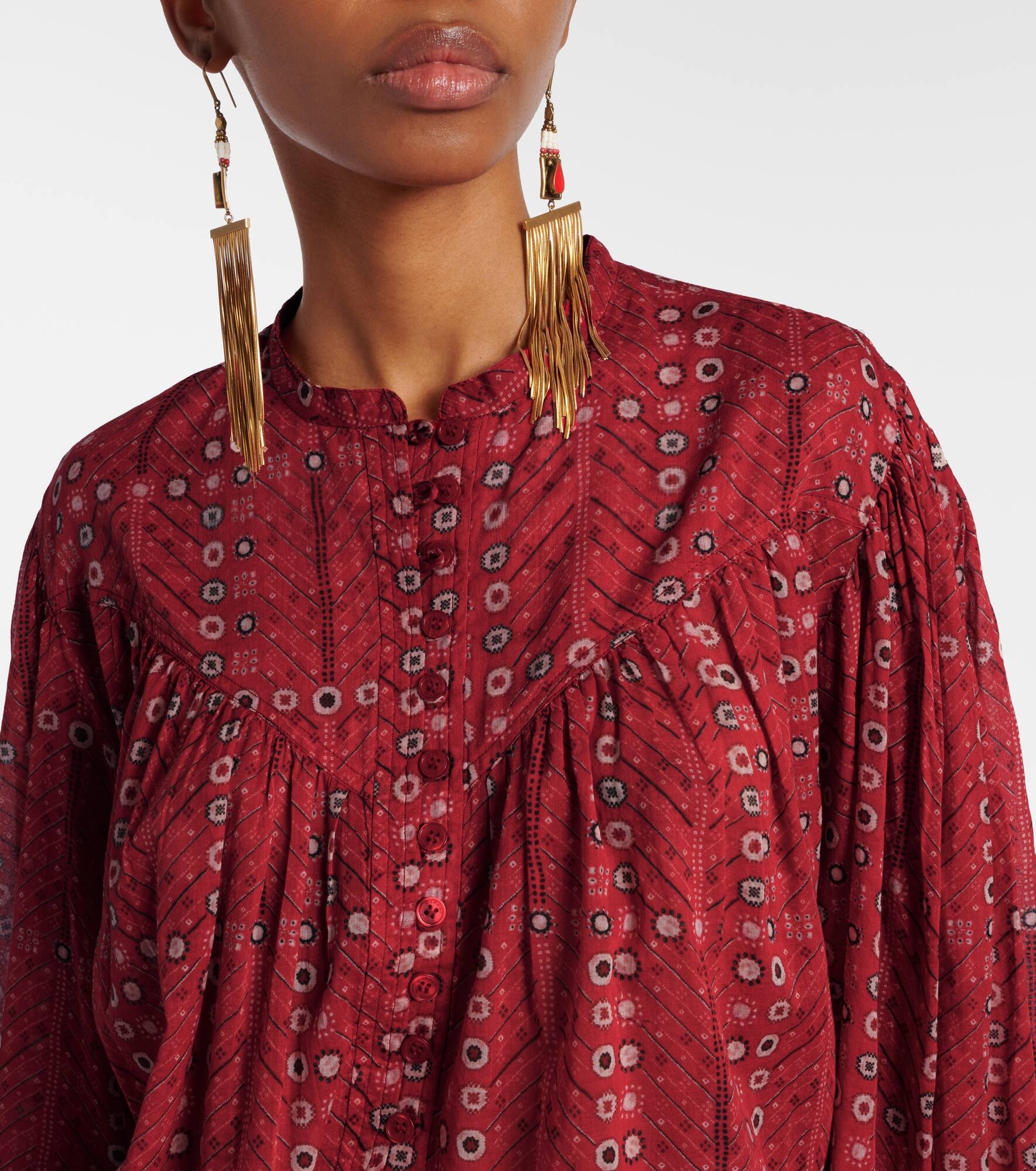 Salika printed cotton blouse - 4