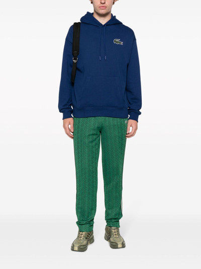 LACOSTE embroidered-logo cotton hoodie outlook