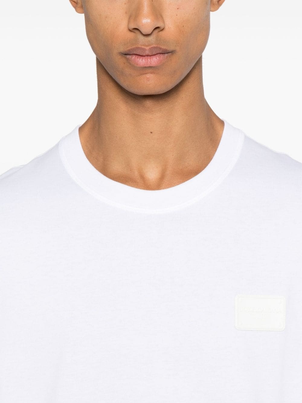 logo-tag cotton T-shirt - 5