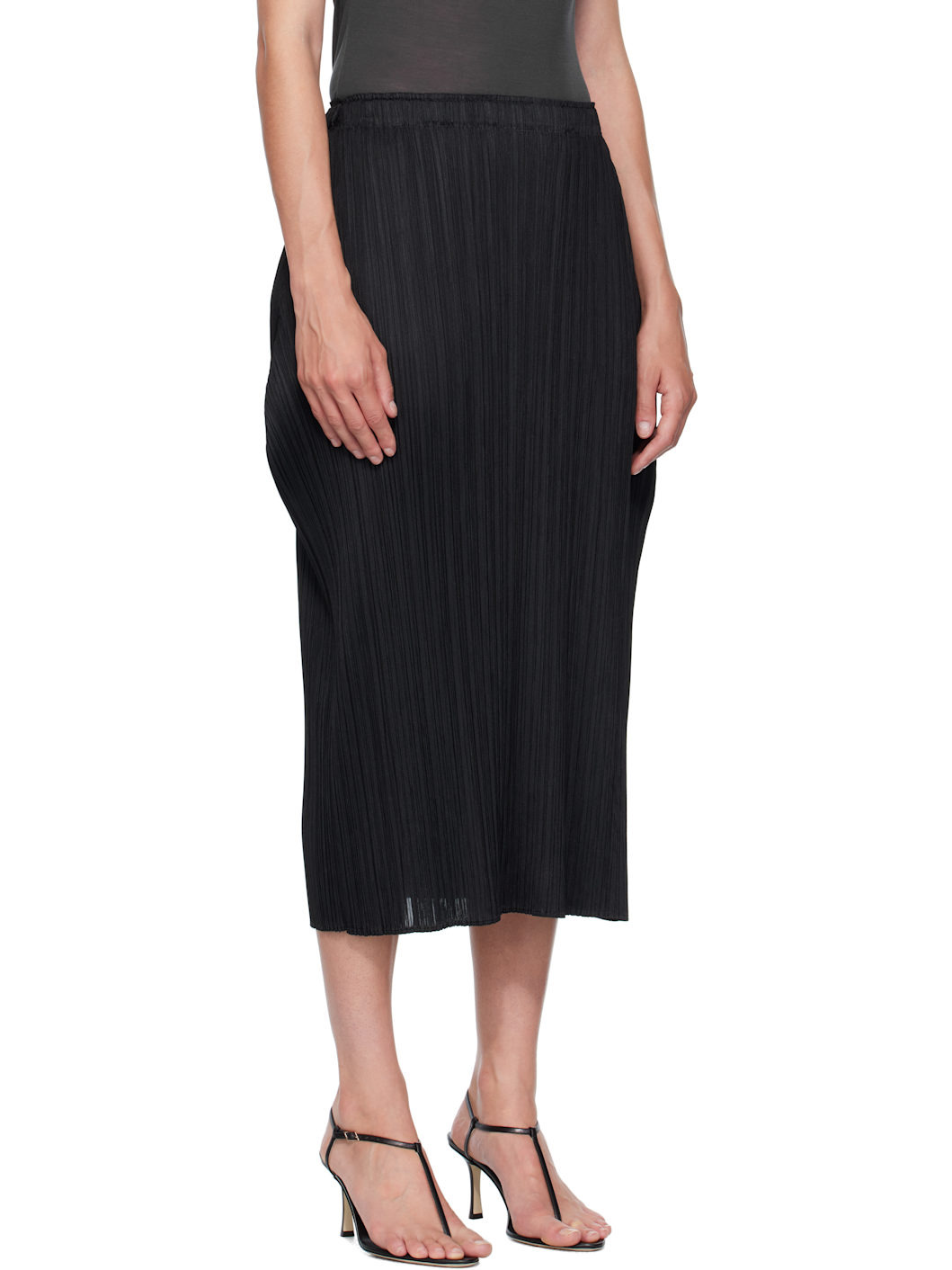 Black Mid-May Lamp Shade Midi Skirt - 2