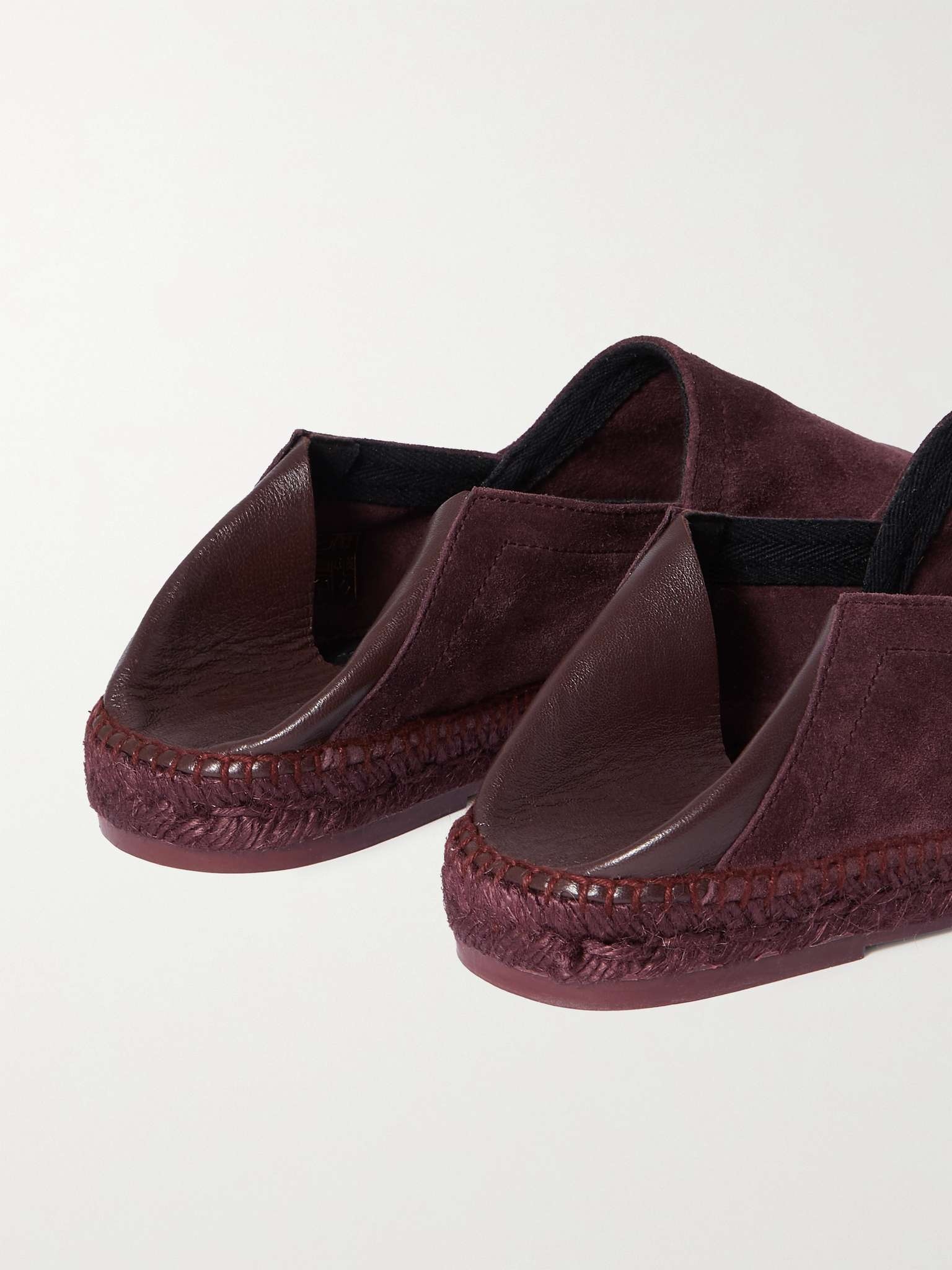 Barnes Collapsible-Heel Suede and Leather Espadrilles - 8