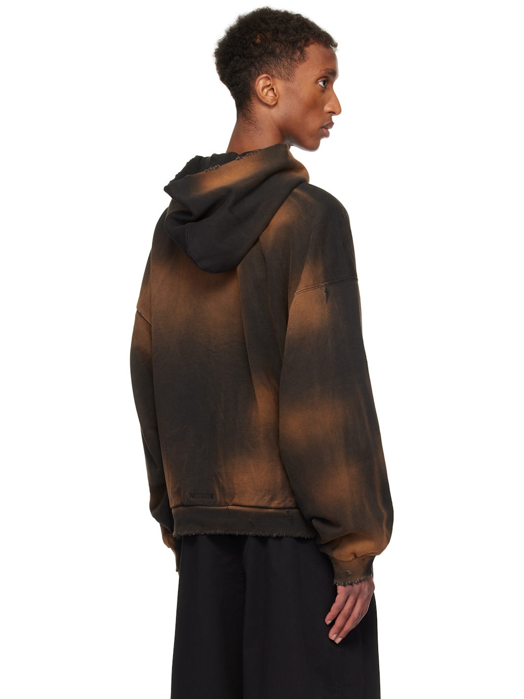 Black Distressed Zip-up Hoodie - 3
