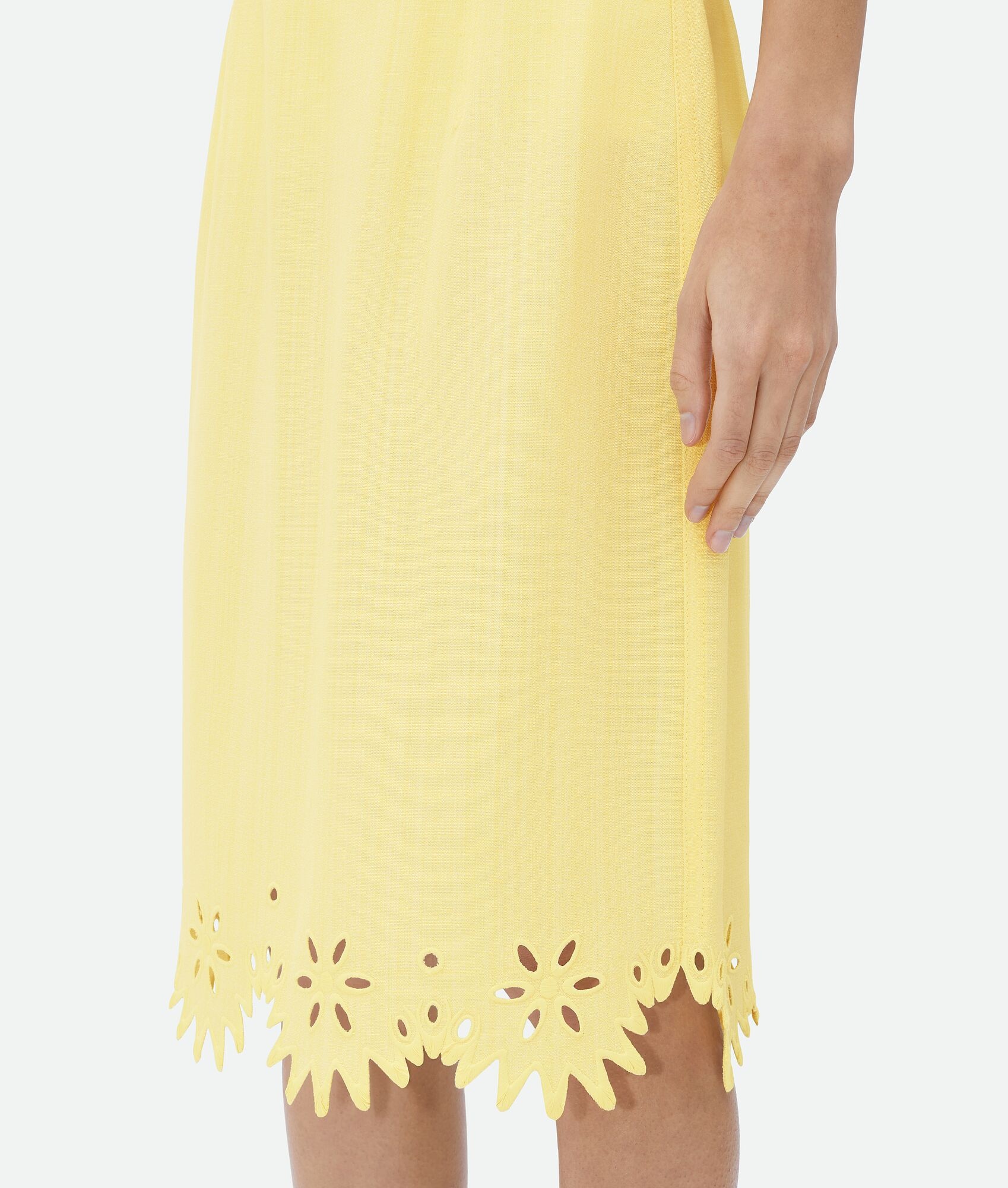 English Embroidery Viscose And Silk Skirt - 4