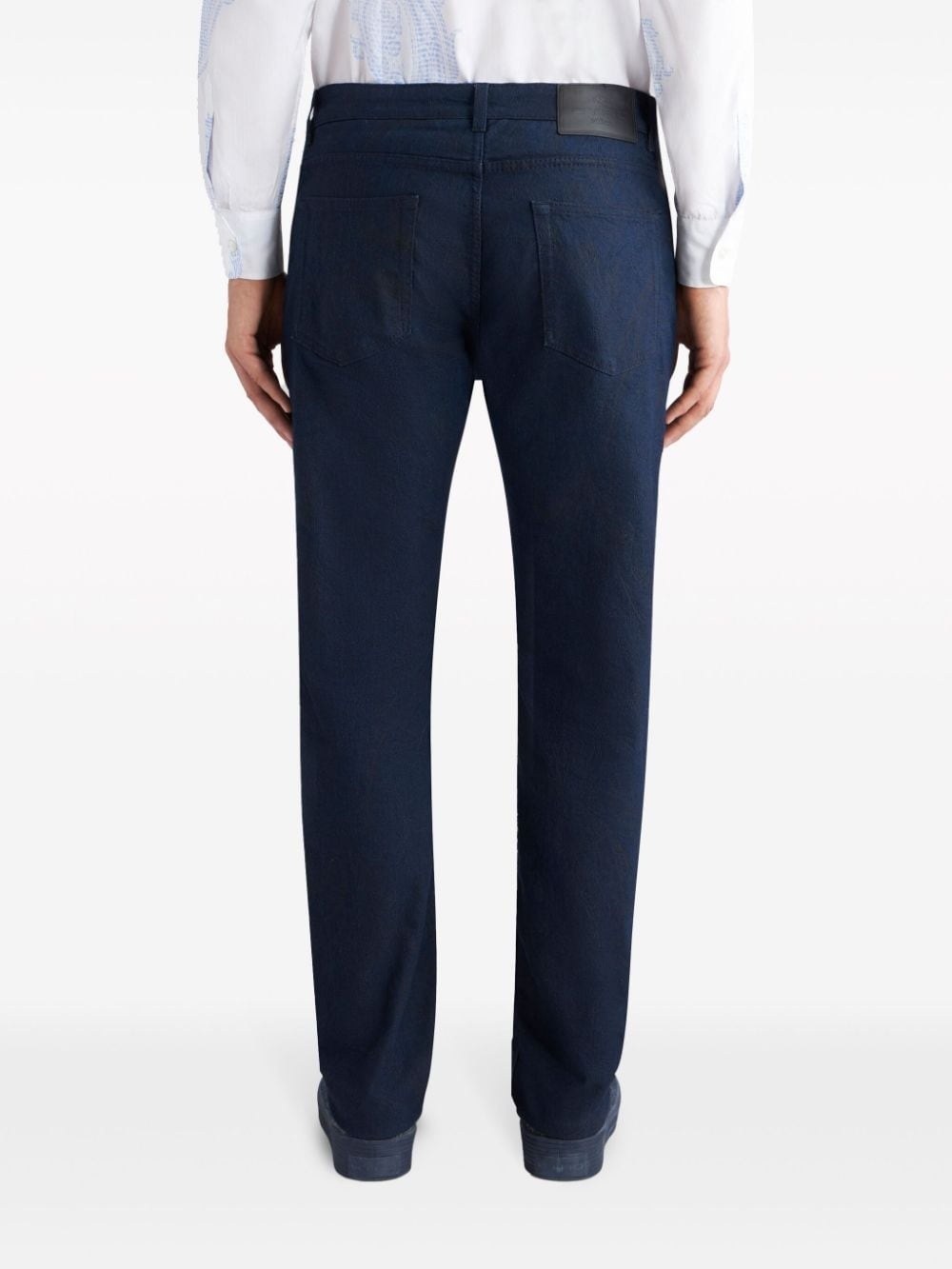 logo-patch straight-leg jeans - 4