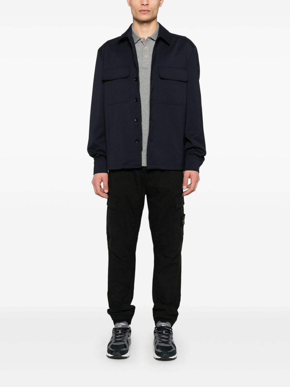 logo-patch jacket - 2