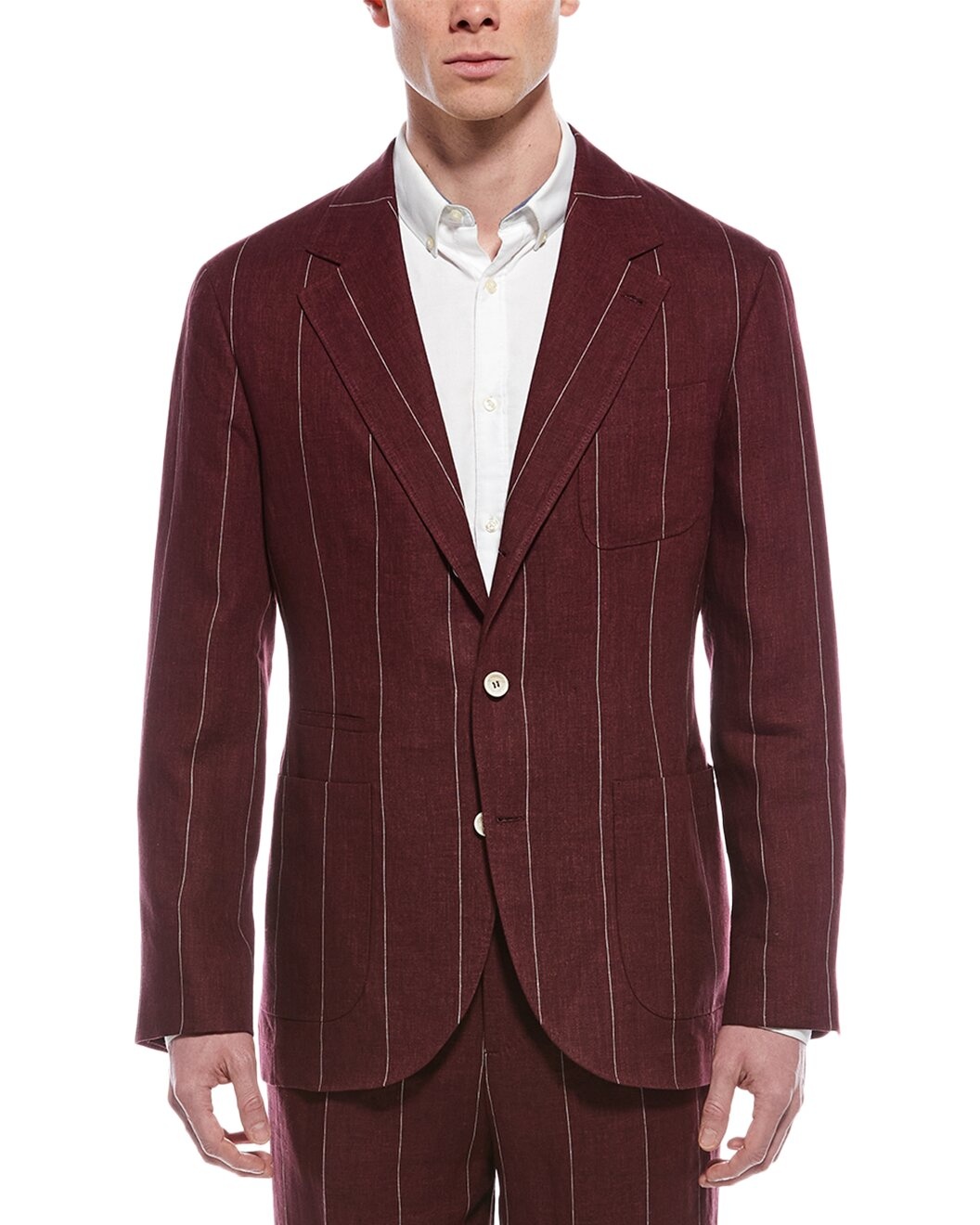 Brunello Cucinelli Linen Suit with Pleated Pant - 3