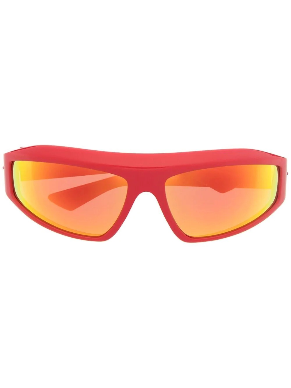 rectangle-frame mirrored sunglasses - 1