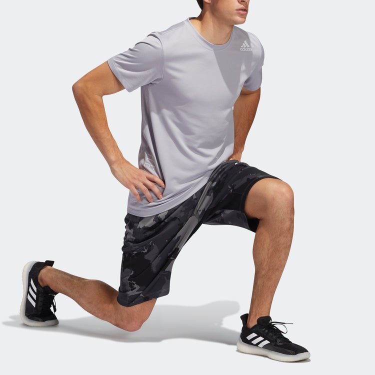 adidas Camo Short Camouflage Printing Sports Training Shorts Gray GH5161 - 3