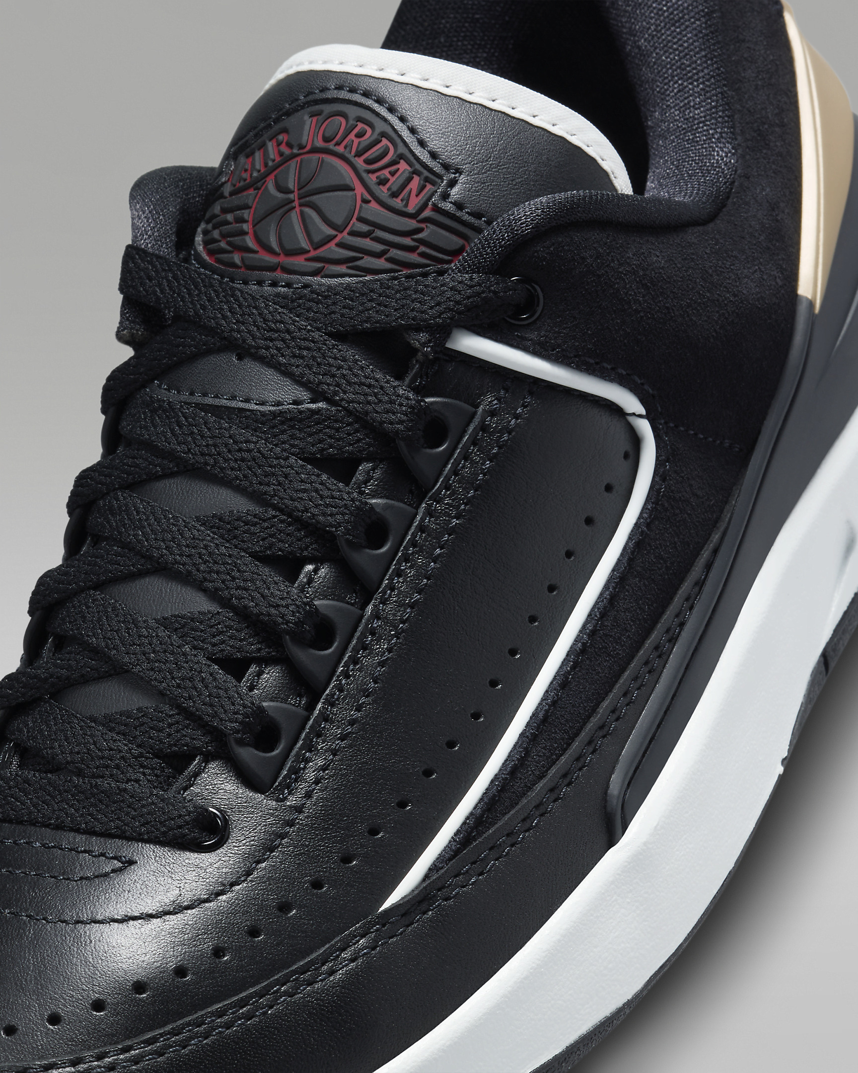 Air Jordan 2 Retro Low "Black/Varsity Red" Women's Shoes - 7