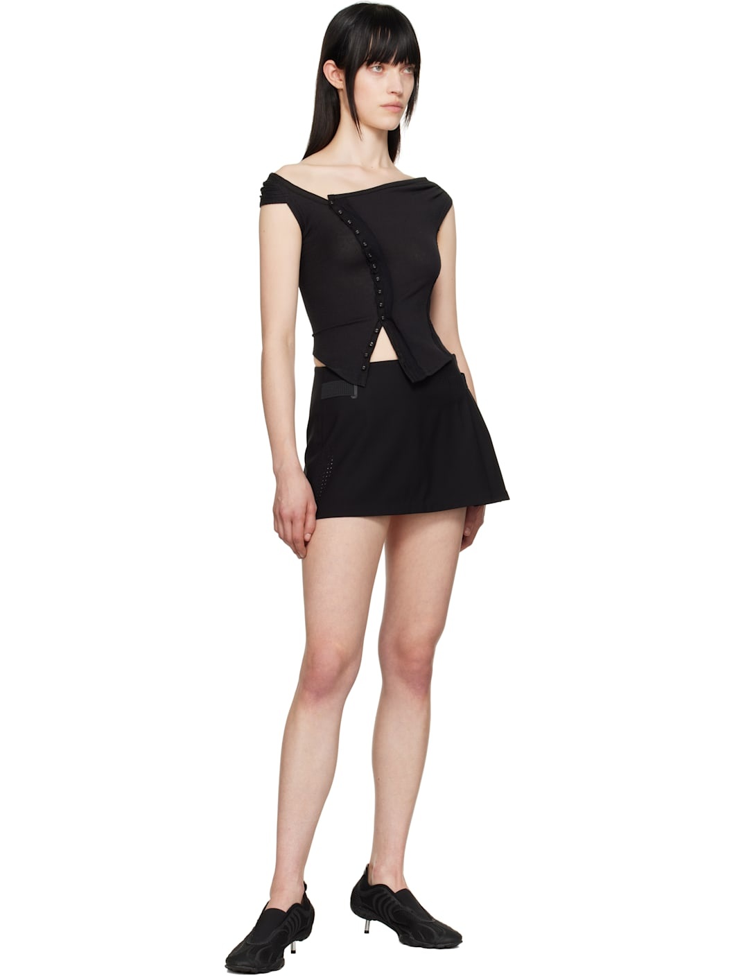 SSENSE Exclusive Black Cross Stitch Top - 4