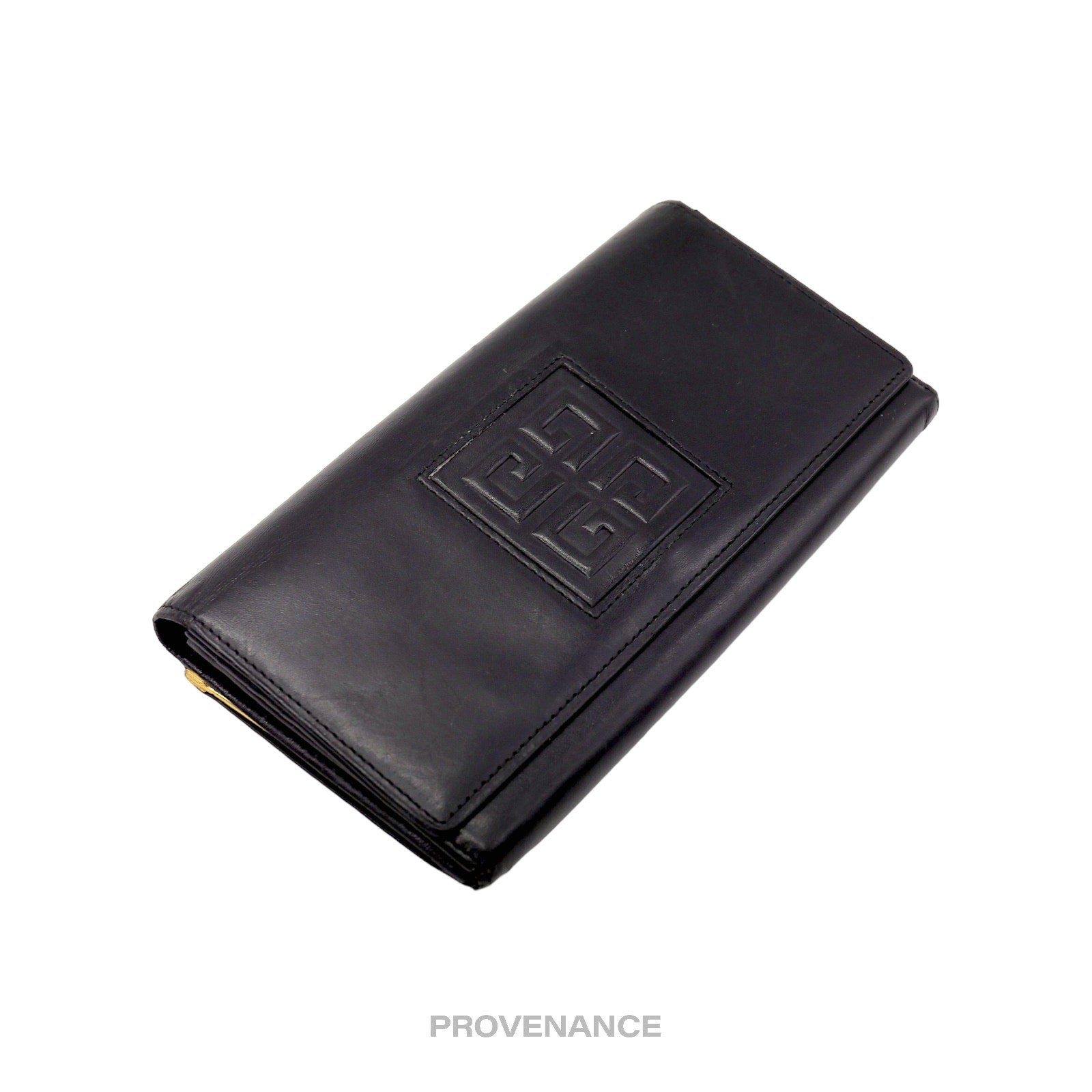 Givenchy Logo Snap Long Wallet - Black Leather - 3