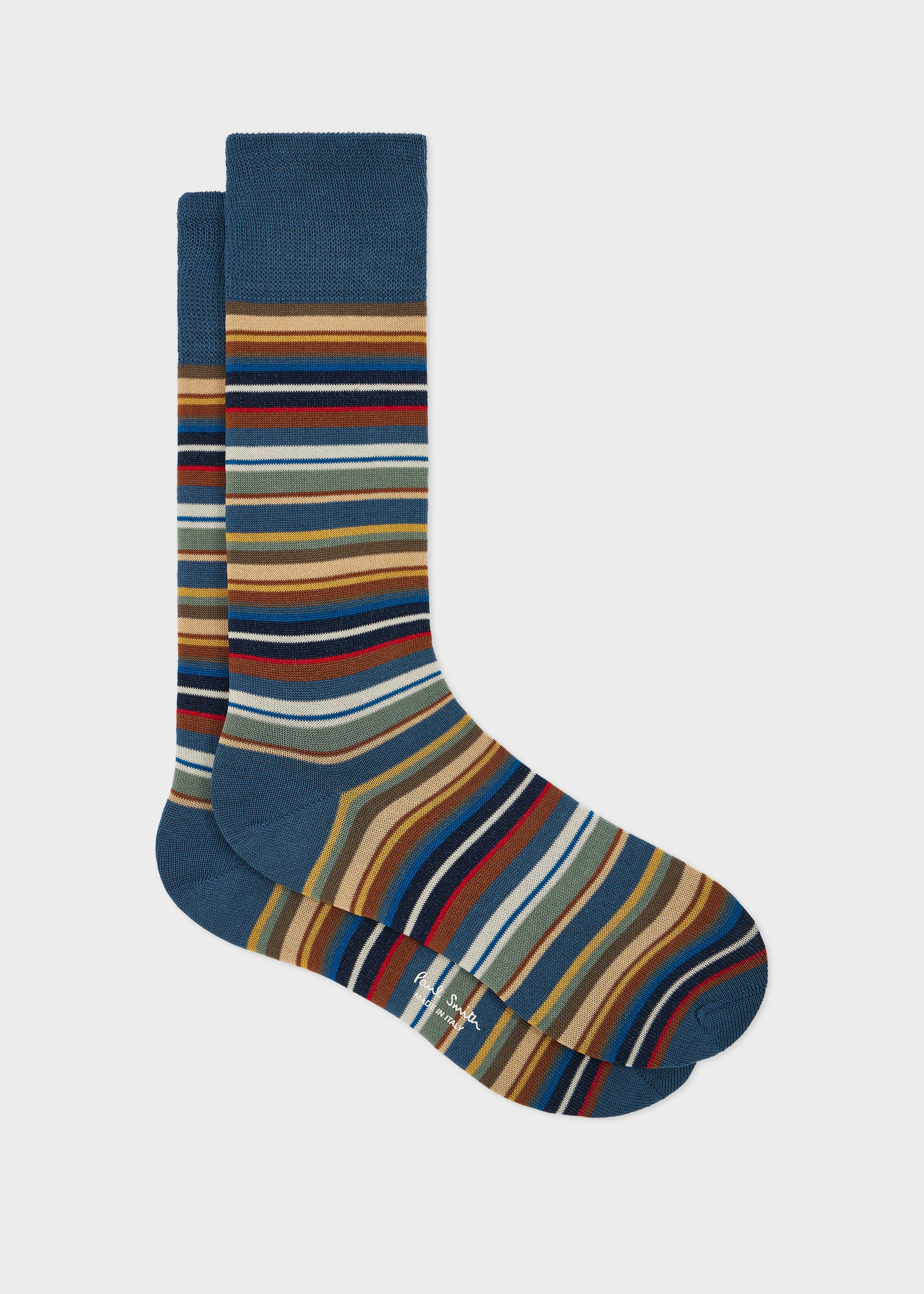 Blue Multicolour Stripe Socks - 1