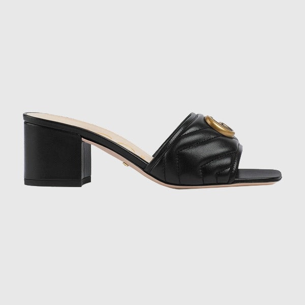 Gucci Double G Marmont Slide Sandals - 1