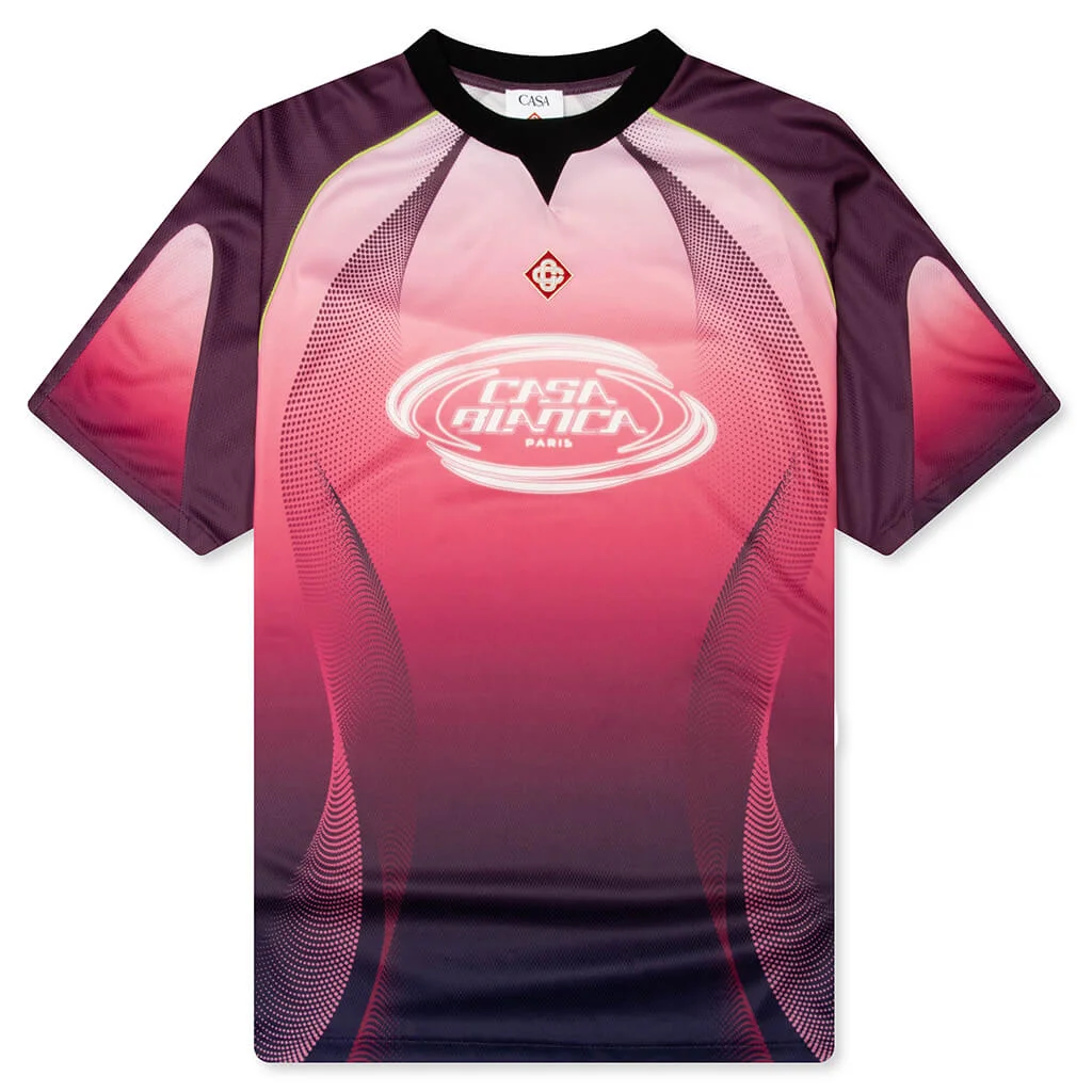 AUBERGINE GRADIENT S/S FOOTBALL TOP - AUBERGINE GRADIENT - 1