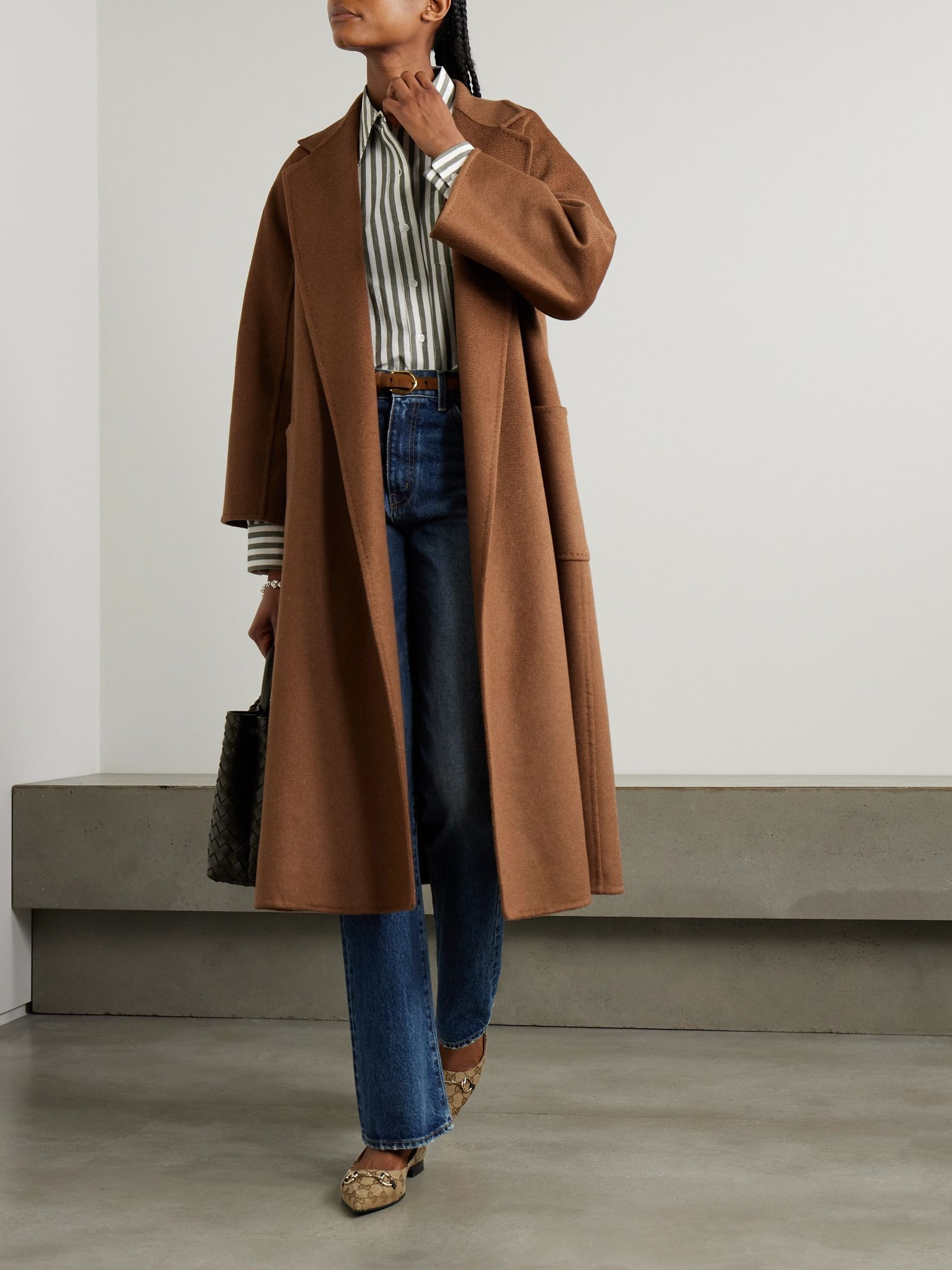 Ludmilla belted cashmere coat Brown - 2