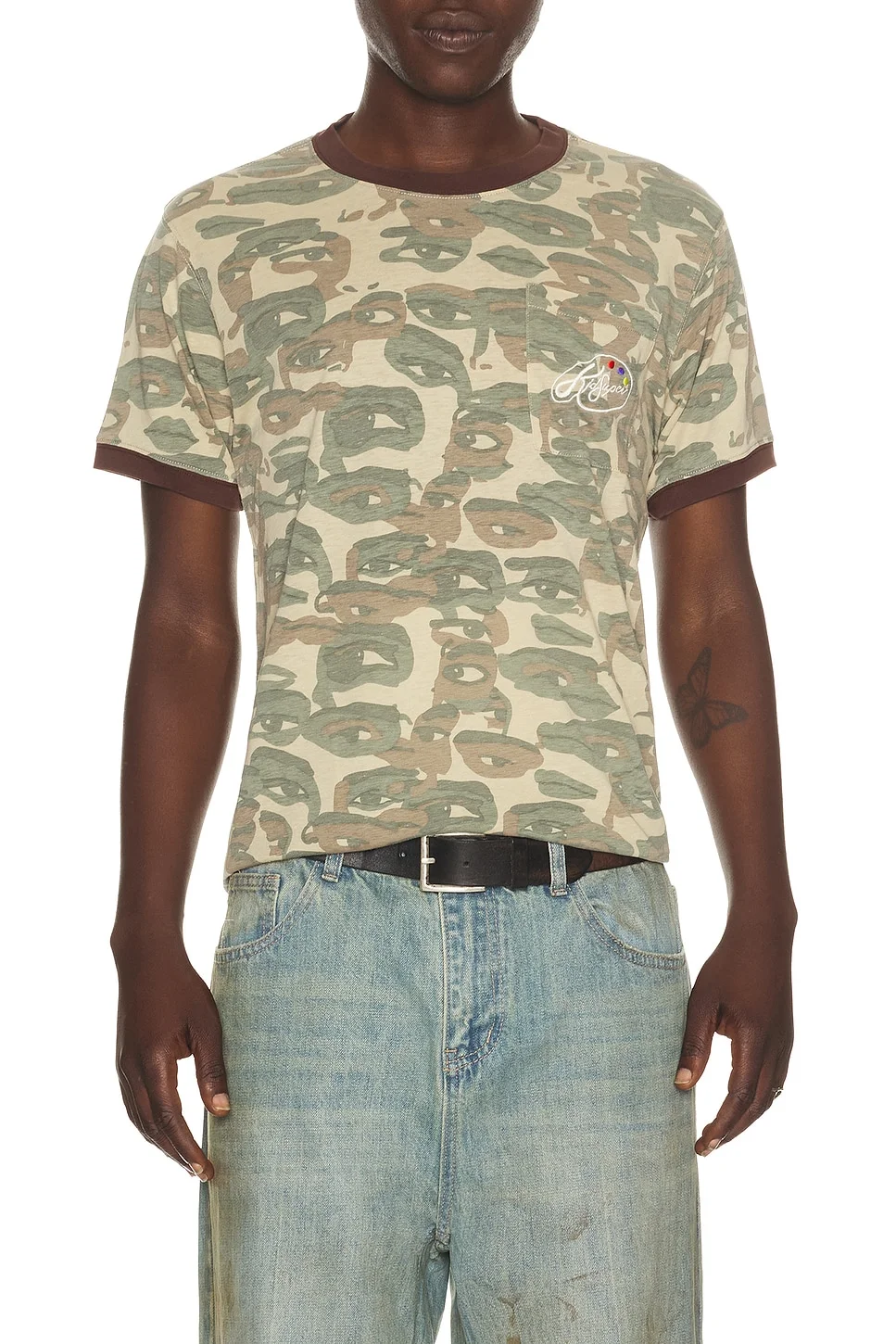 Face Camo Short Sleeve Shirt - 1