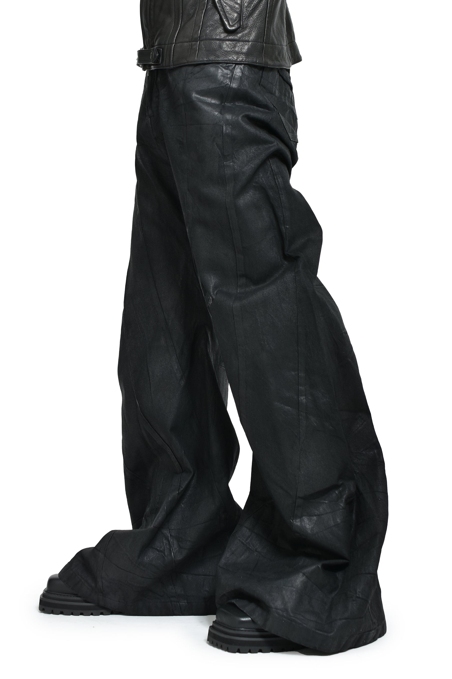 10OZ COATING DENIM PANTS / BLK - 3