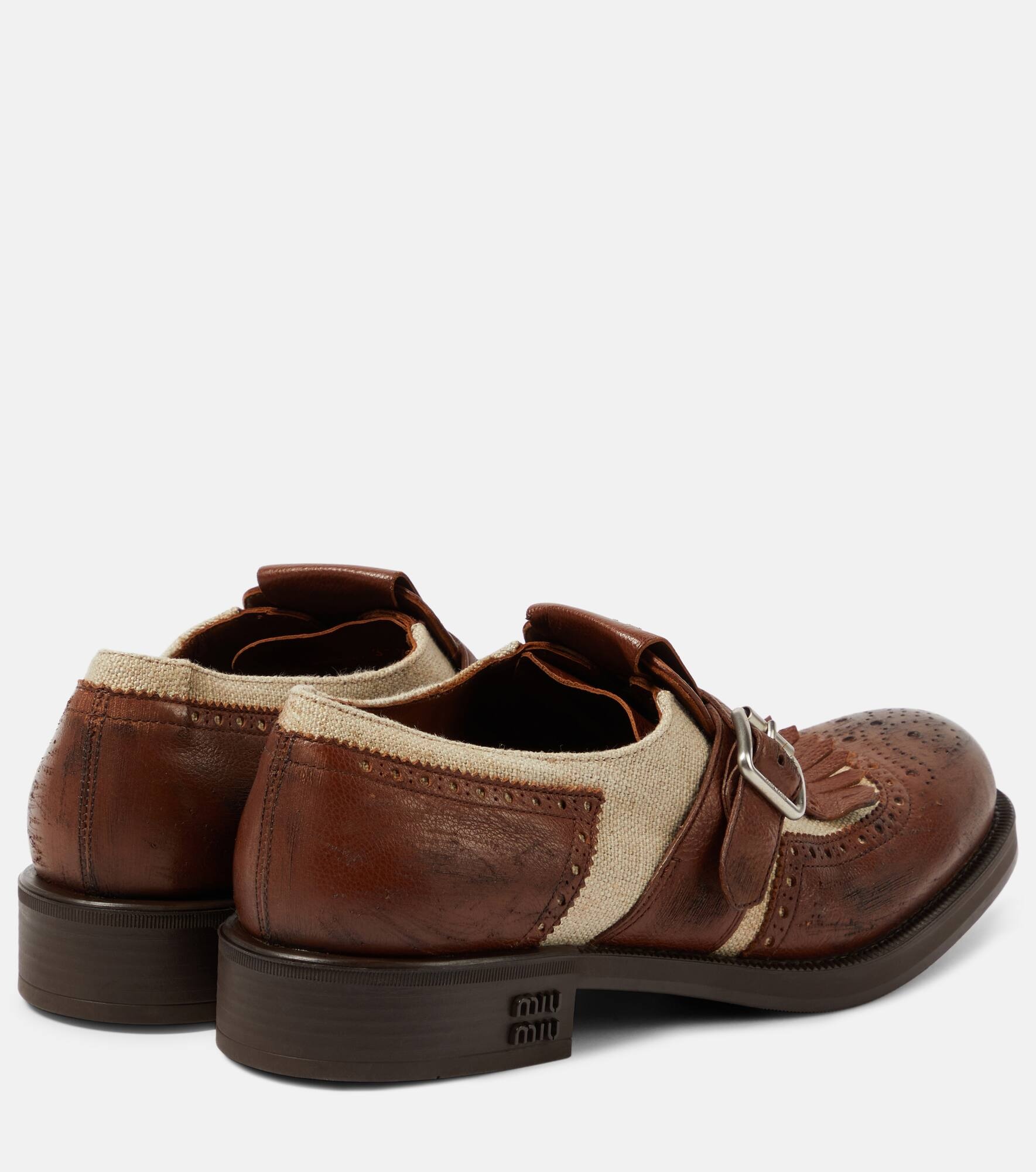 x Church's Shanghai leather and canvas shoes - 2