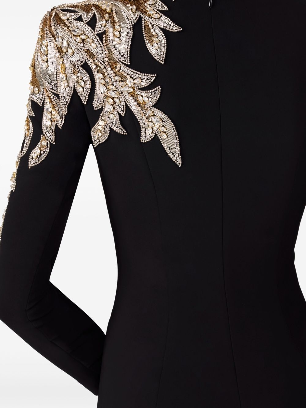 Honor beaded leaf-embellished gown - 5