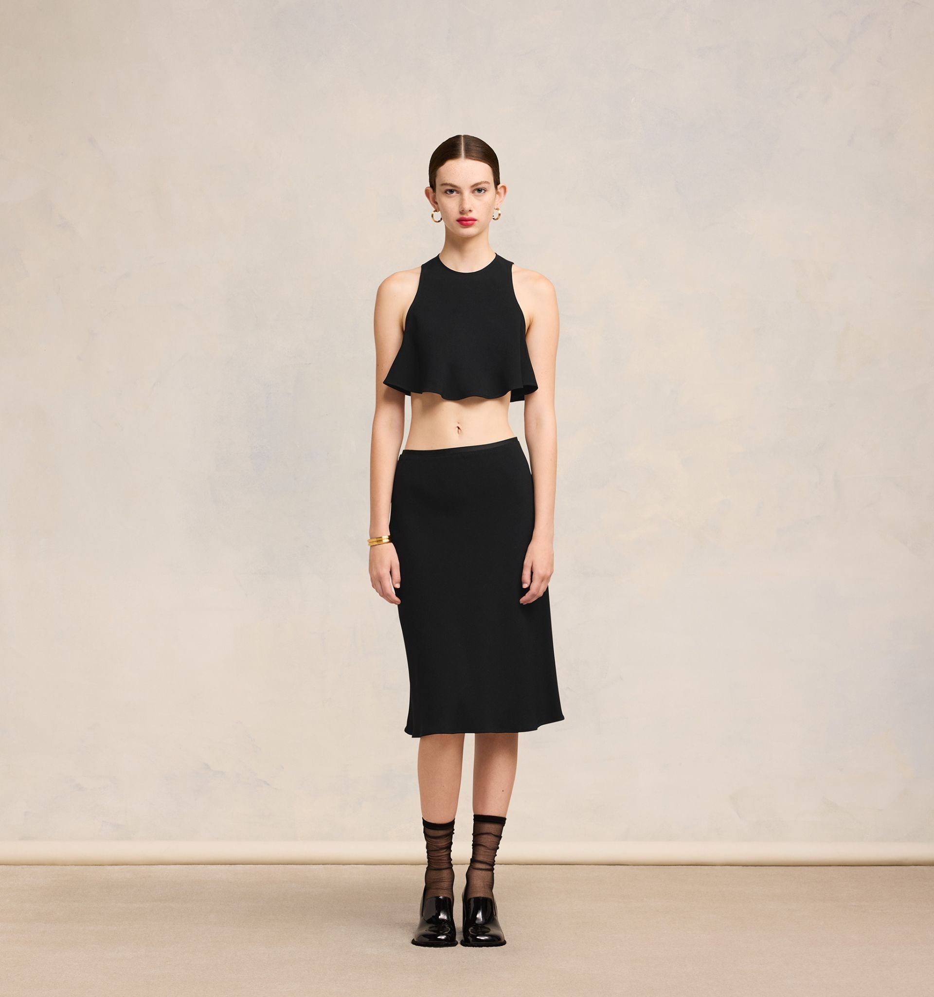 Midi Skirt With Elasticated Waist - 3