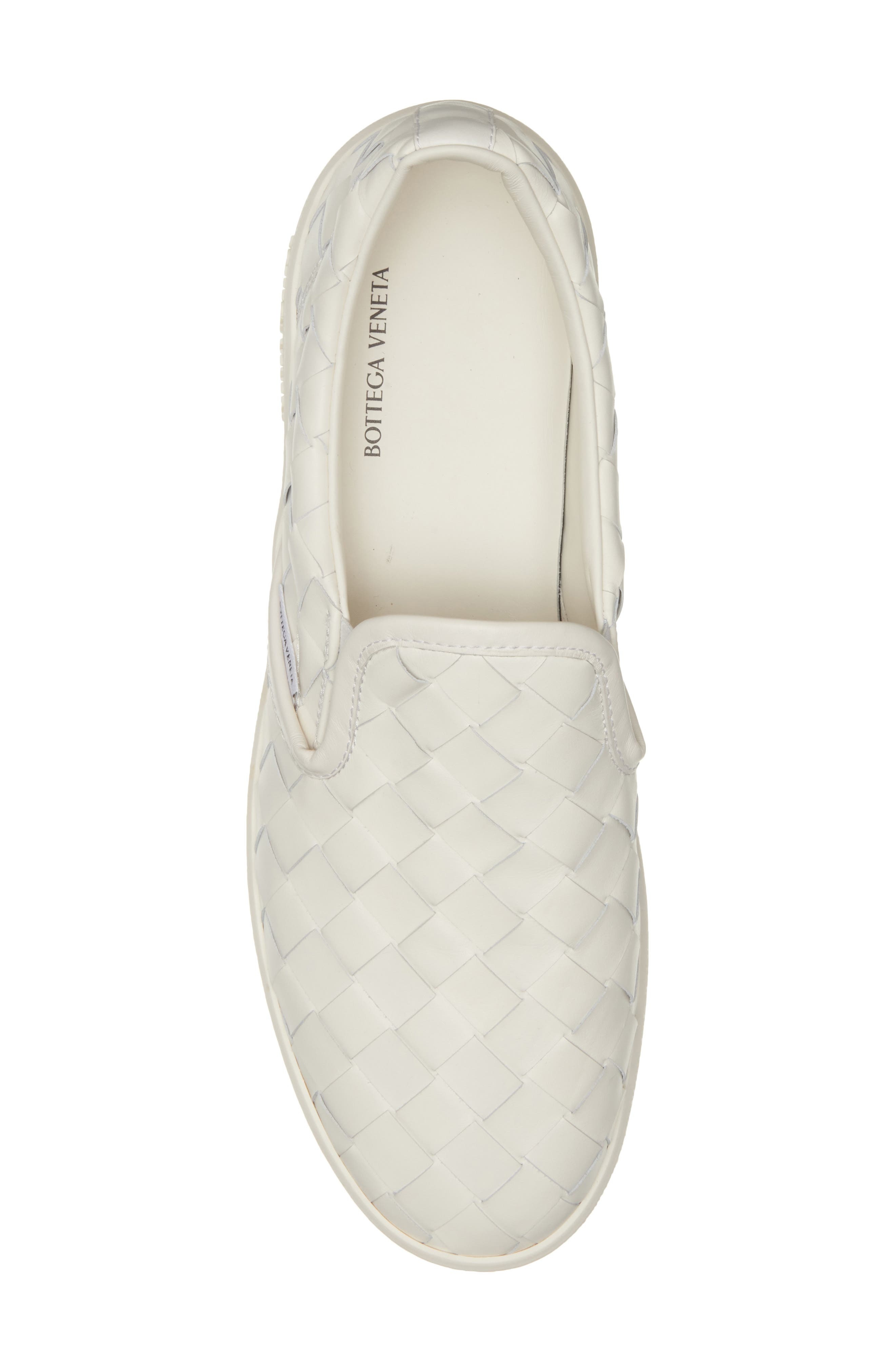 Bottega Veneta Sawyer Intrecciato Slip-On Sneaker in 9013 White at Nordstrom - 5