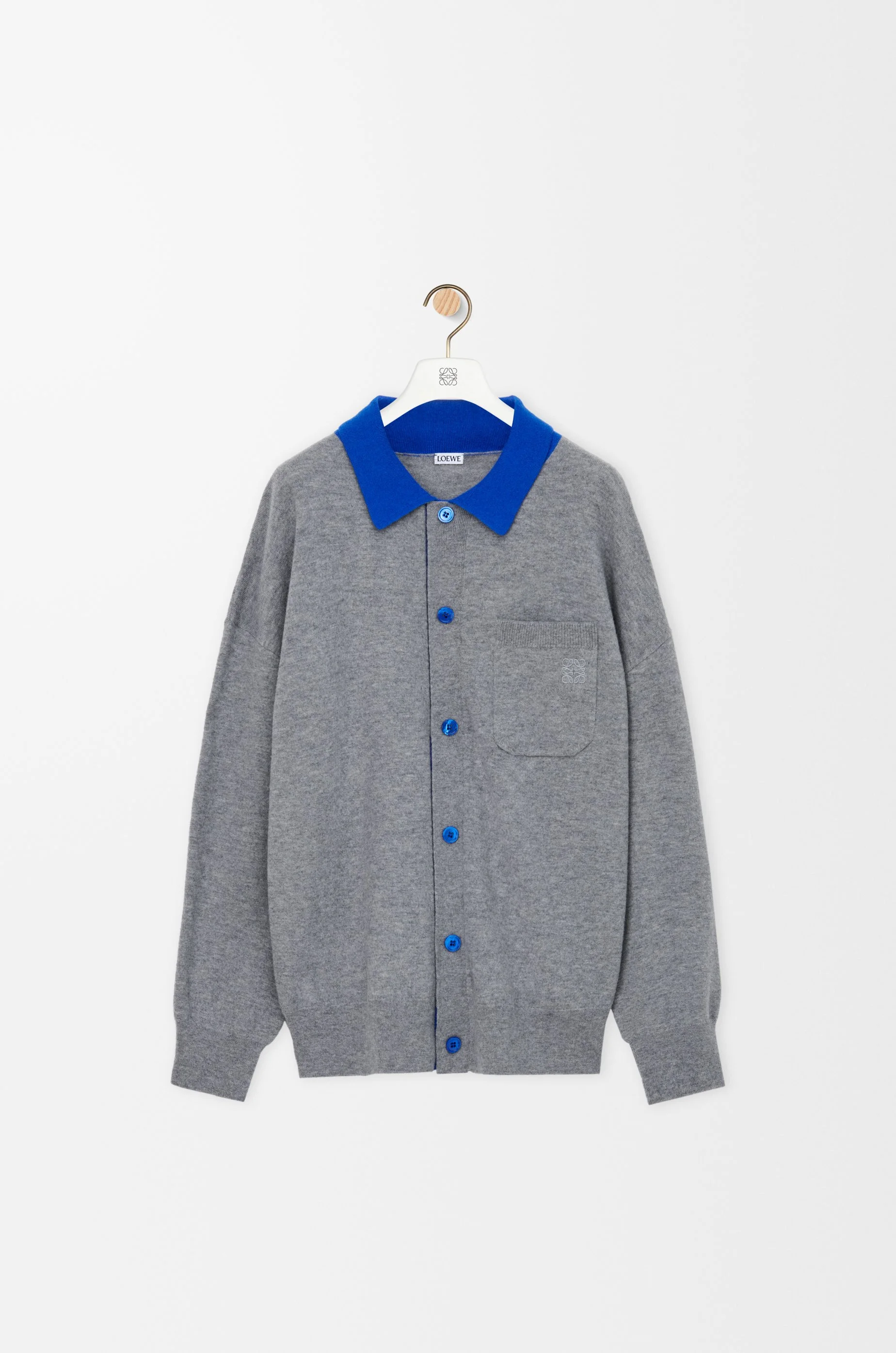 Polo cardigan in wool - 1