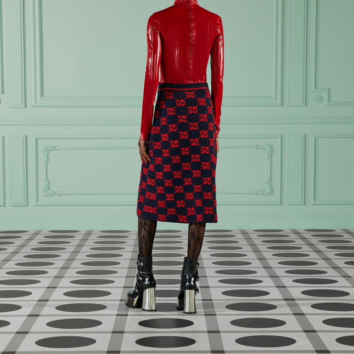GG wool bouclé jacquard skirt - 6