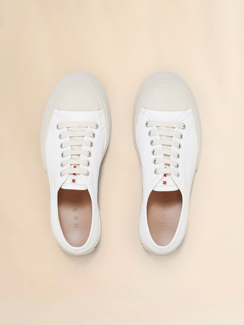 WHITE NAPPA LEATHER PABLO SNEAKER - 4