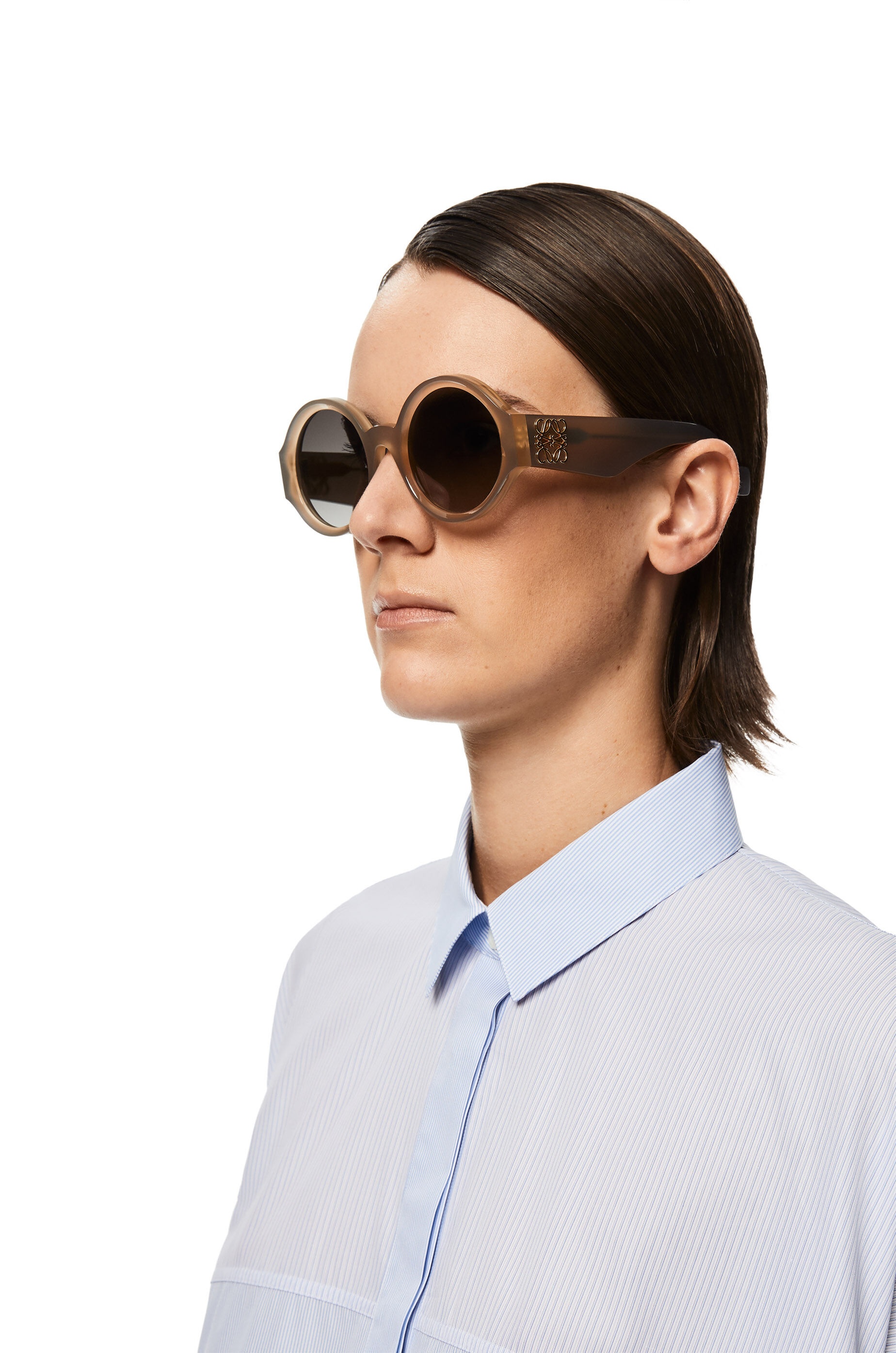 Chunky round sunglasses in acetate - 2