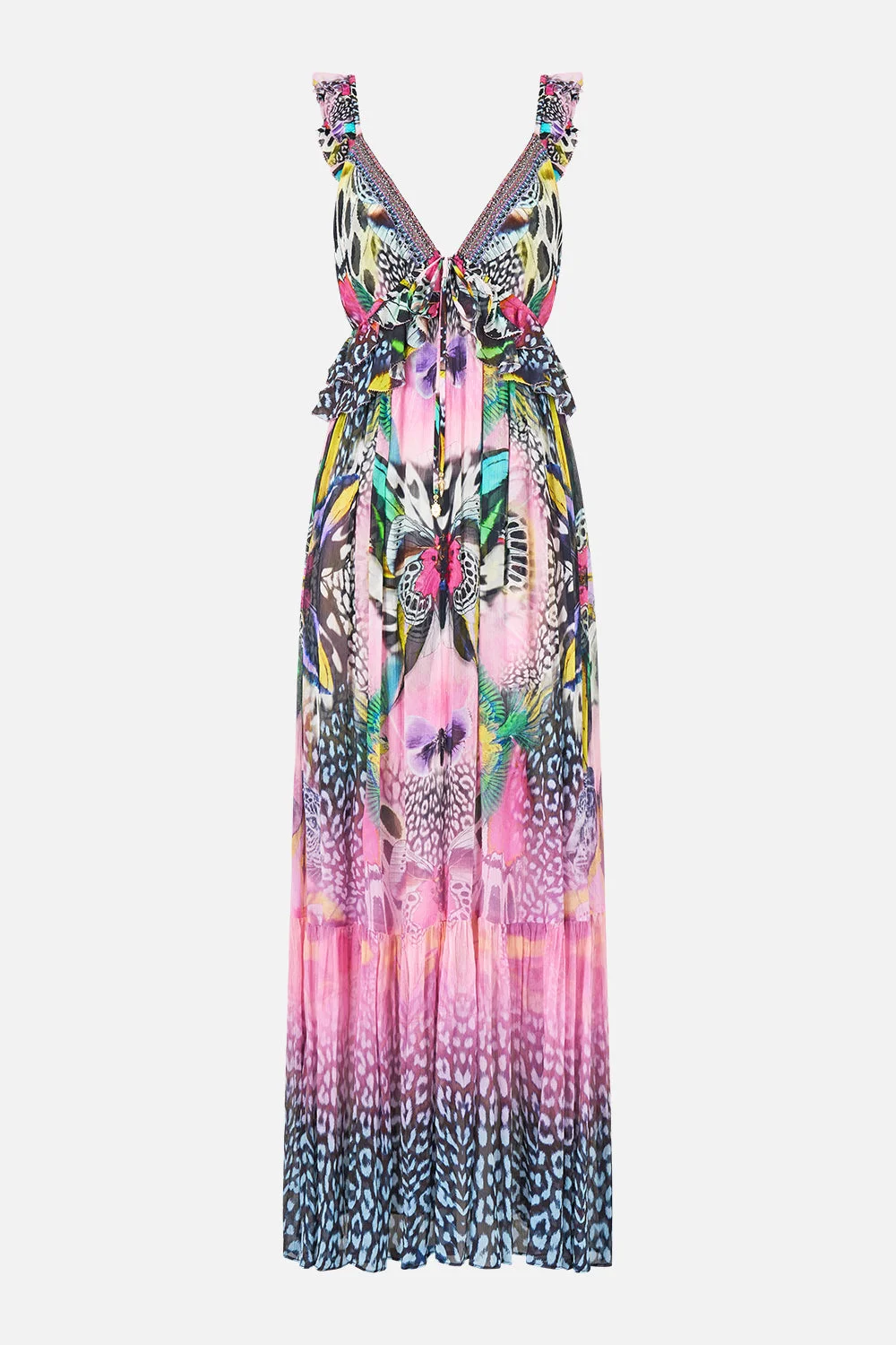 FRILL BRALETTE LONG DRESS MILLAMORPHOSIS - 1