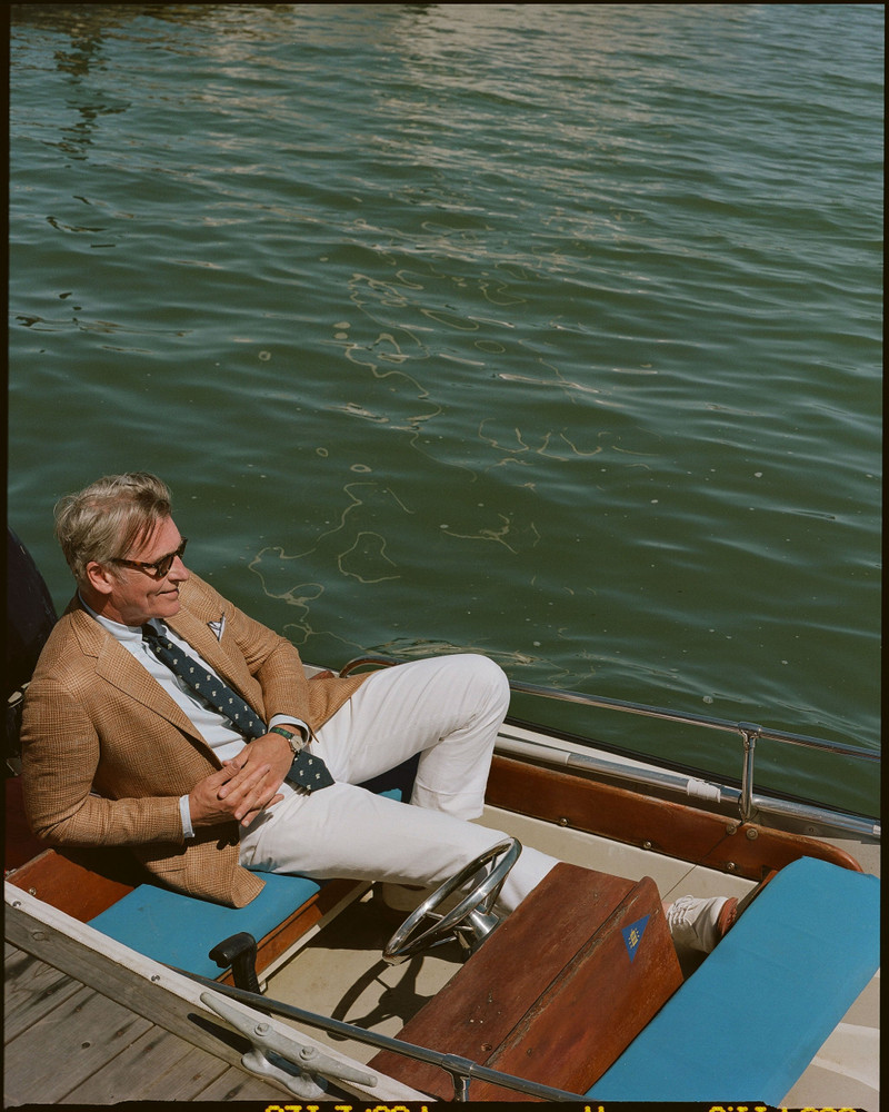 MADE-IN-USA LIGHT BROWN PRINCE OF WALES SPORT COAT 4