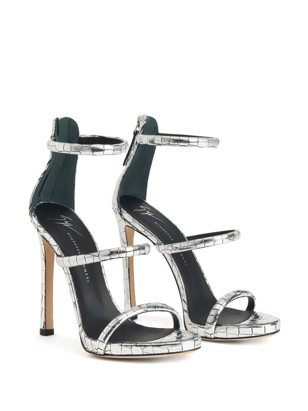 Harmony 120mm metallic-effect sandals - 2