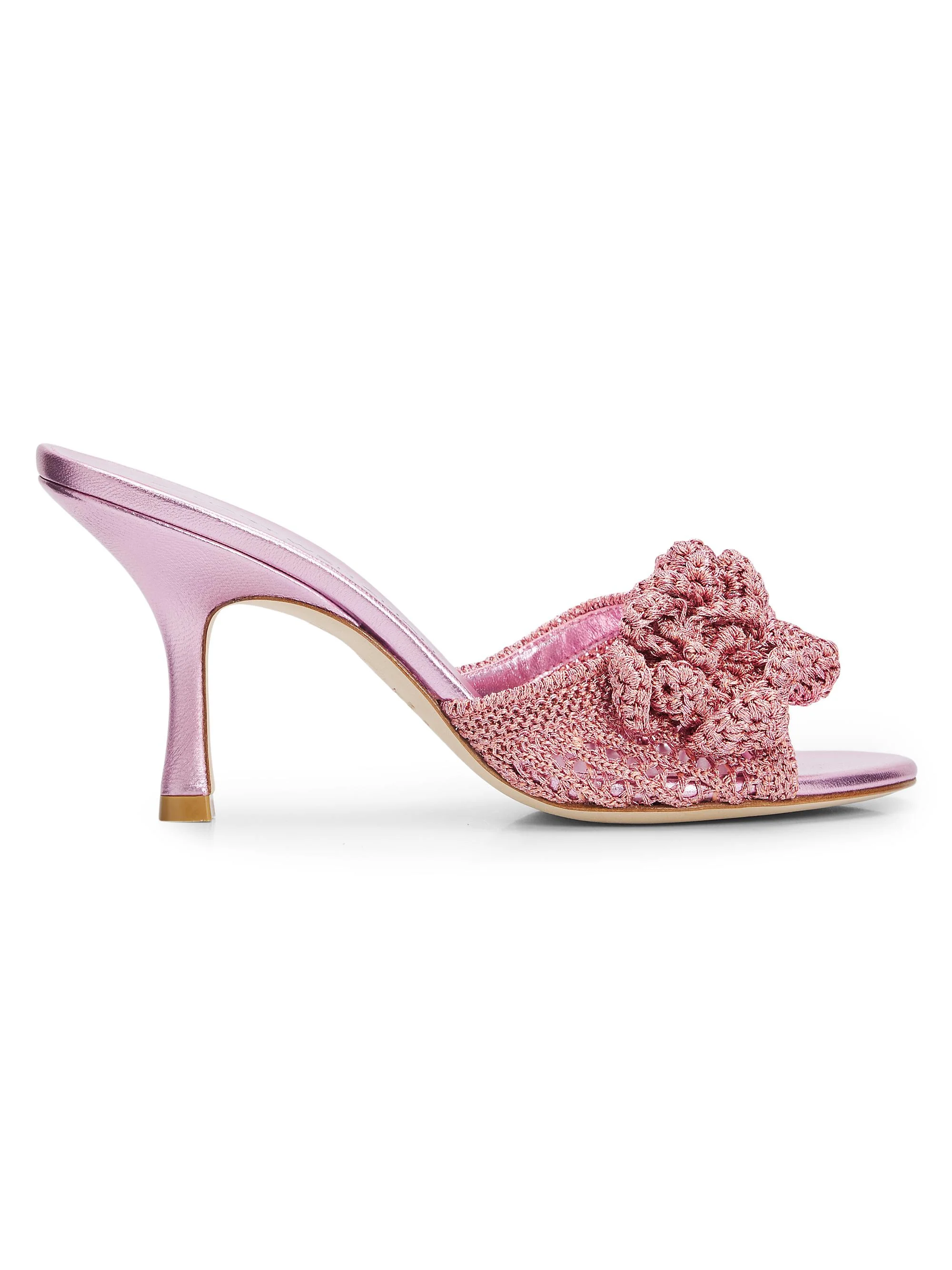 Women's Lotus 85MM Crochet Sandals - Soft Rose - 1