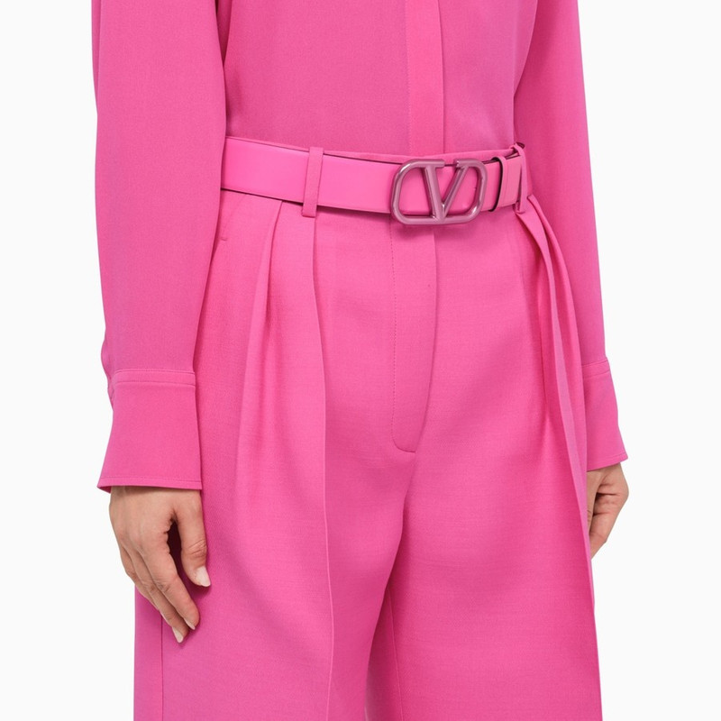 Valentino PP Pink Vlogo Signature belt outlook