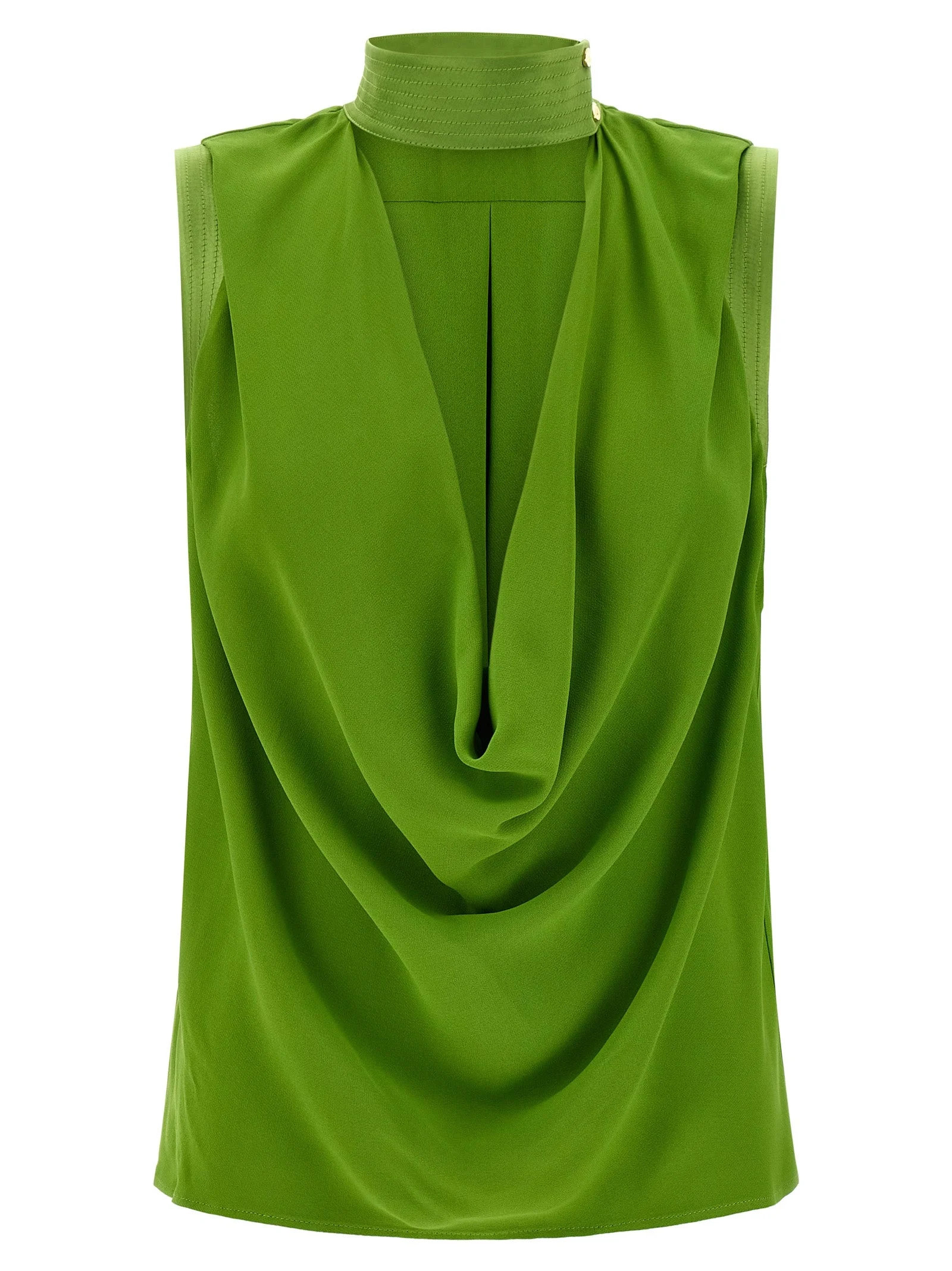Draped Top Tops Green - 1