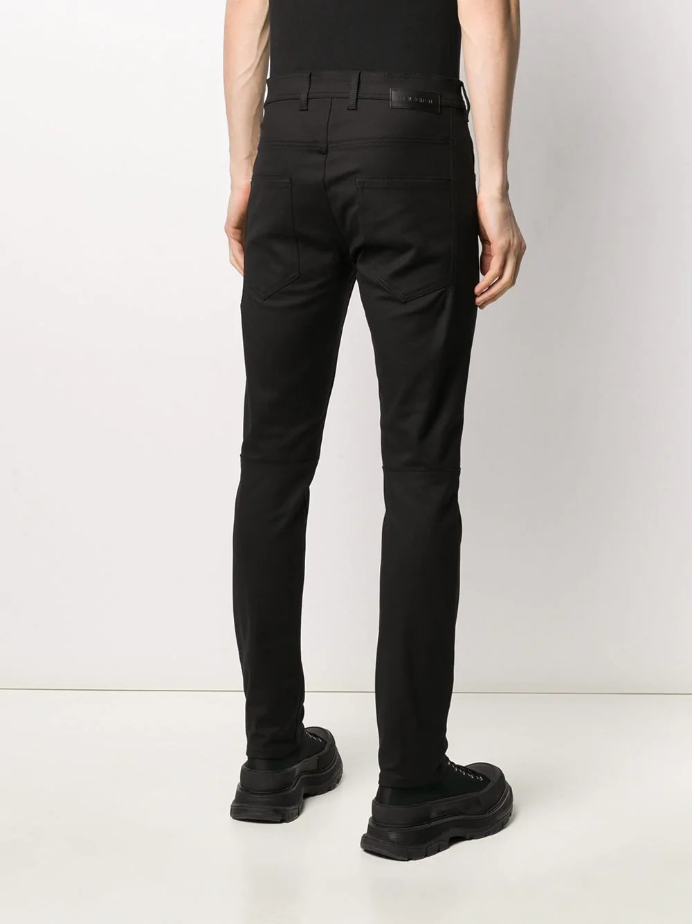 stitched slim trousers - 4