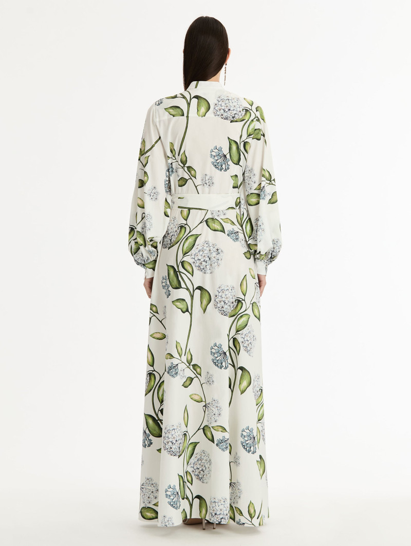 PORCELAIN FLOWER COTTON POPLIN CAFTAN 3