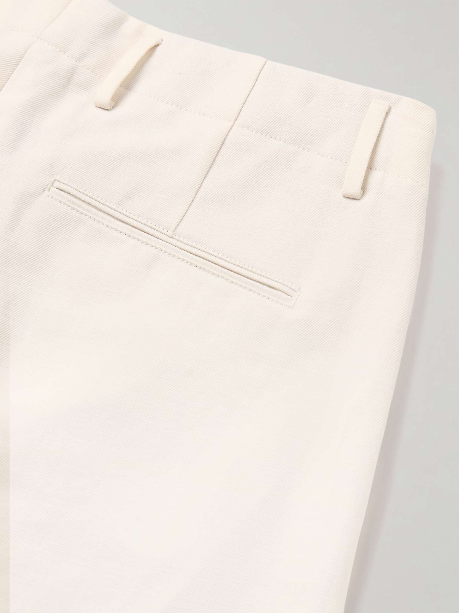 Joetsu Wide-Leg Pleated Cotton and Linen-Blend Twill Shorts - 4