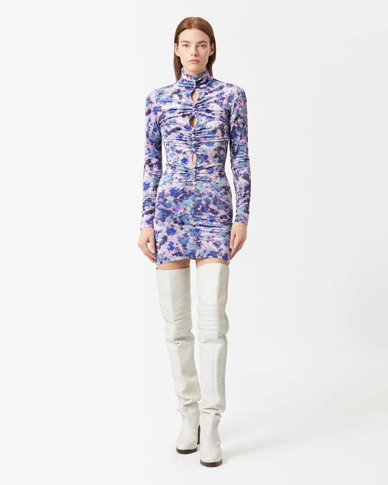 Isabel Marant GRAM VELVET FLORAL MINI DRESS outlook