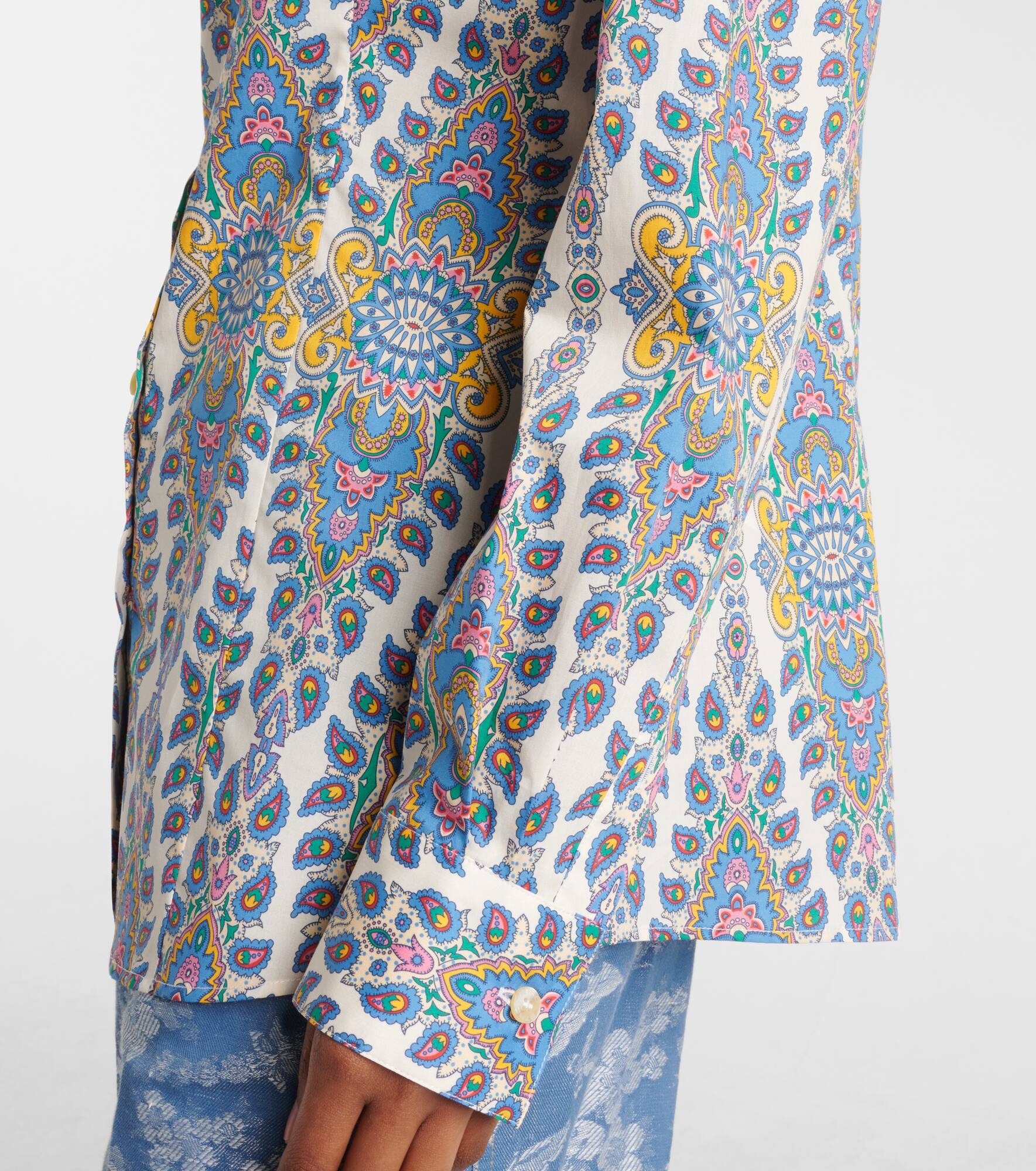 Printed cotton-blend shirt - 5