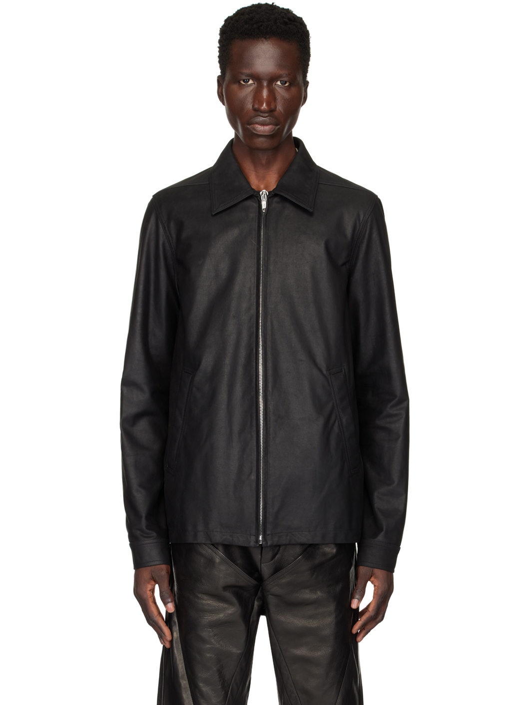 Black Porterville Brad Leather Jacket - 1