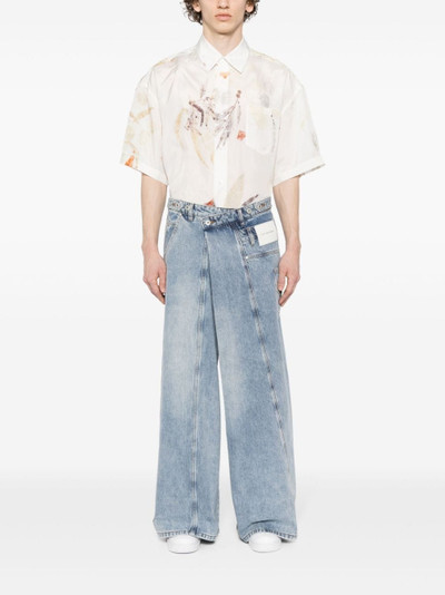 FENG CHEN WANG twist-detail wide-leg jeans outlook