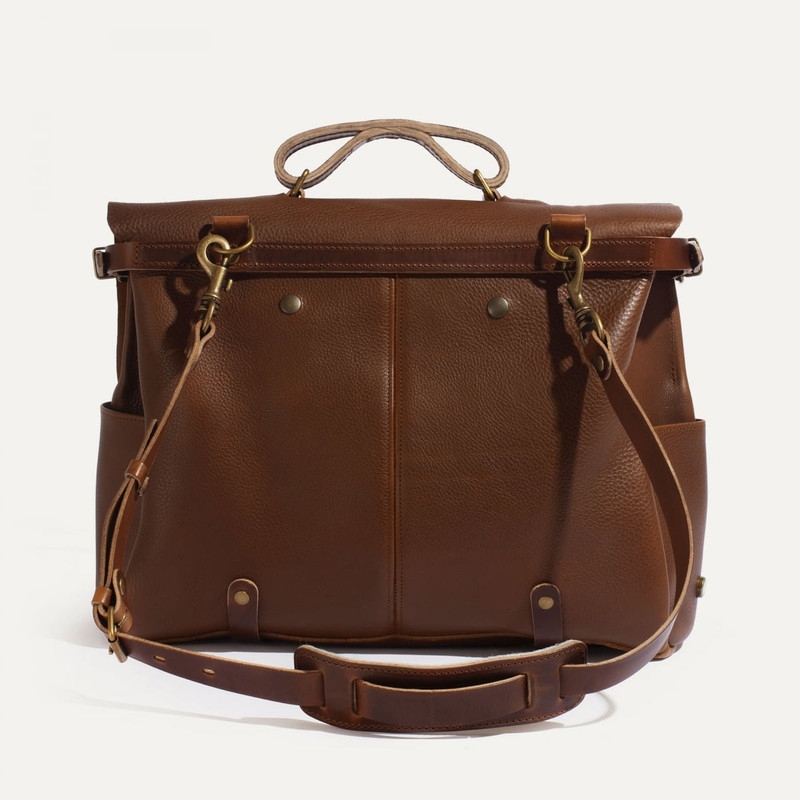48H IRVING EXECUTIVE POSTMAN BAG - AMBER BROWN 3
